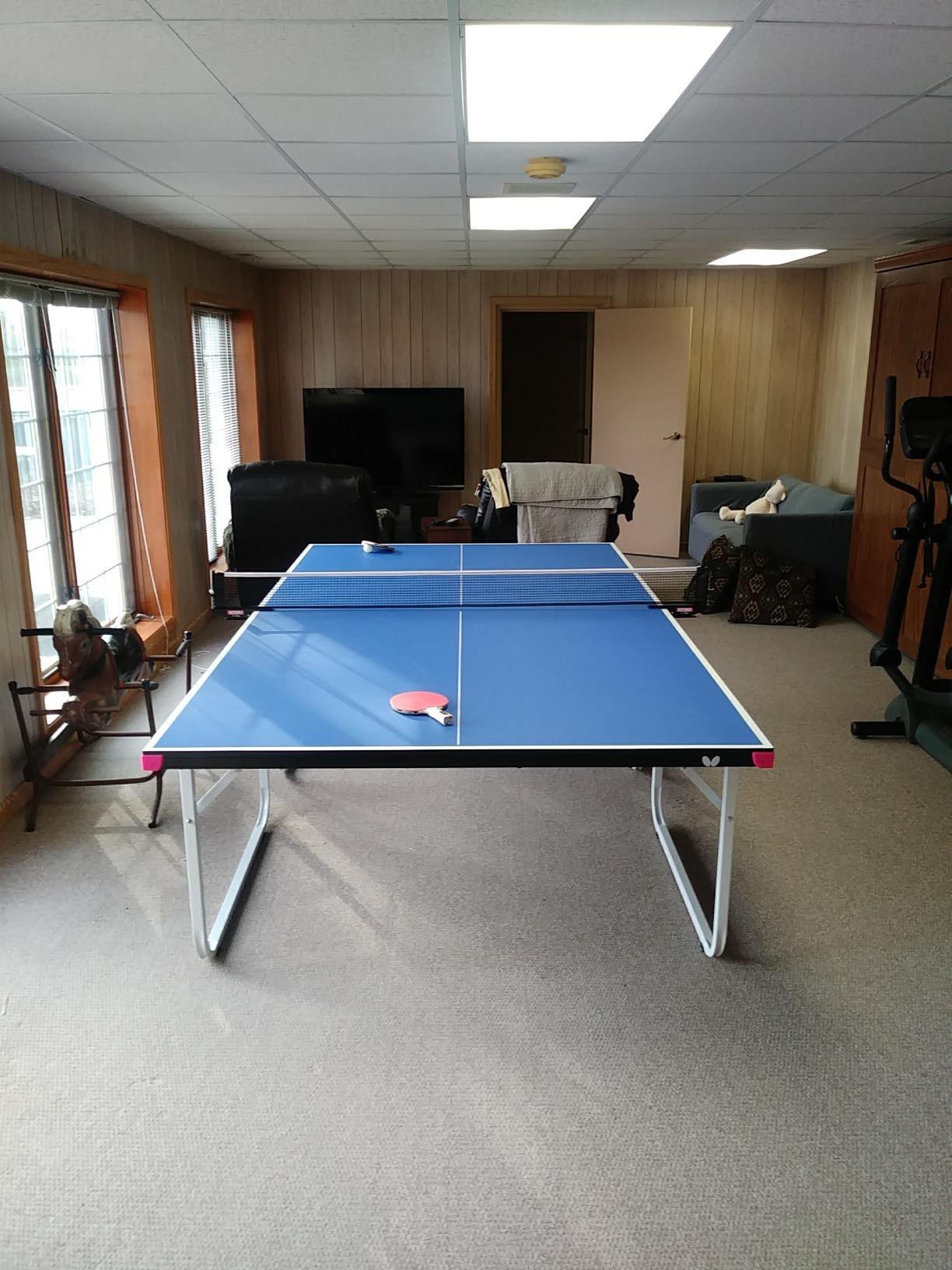 Butterfly Compact 19 Ping Pong Table - Foldable Table Tennis Table with Wheels - Regulation Size Ping Pong Table with Detachable Net Included - Ships Assembled customer photo 1