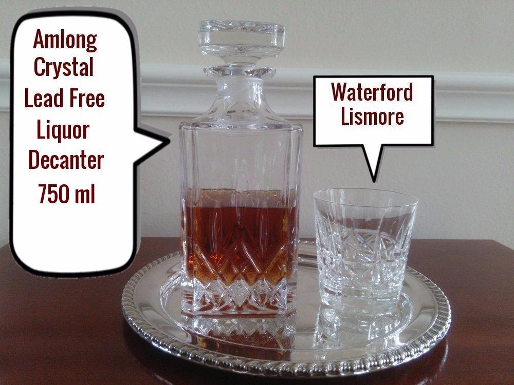 Amlong Crystal Lead-Free Crystal Liquor Decanter with Stopper, Round customer photo 1
