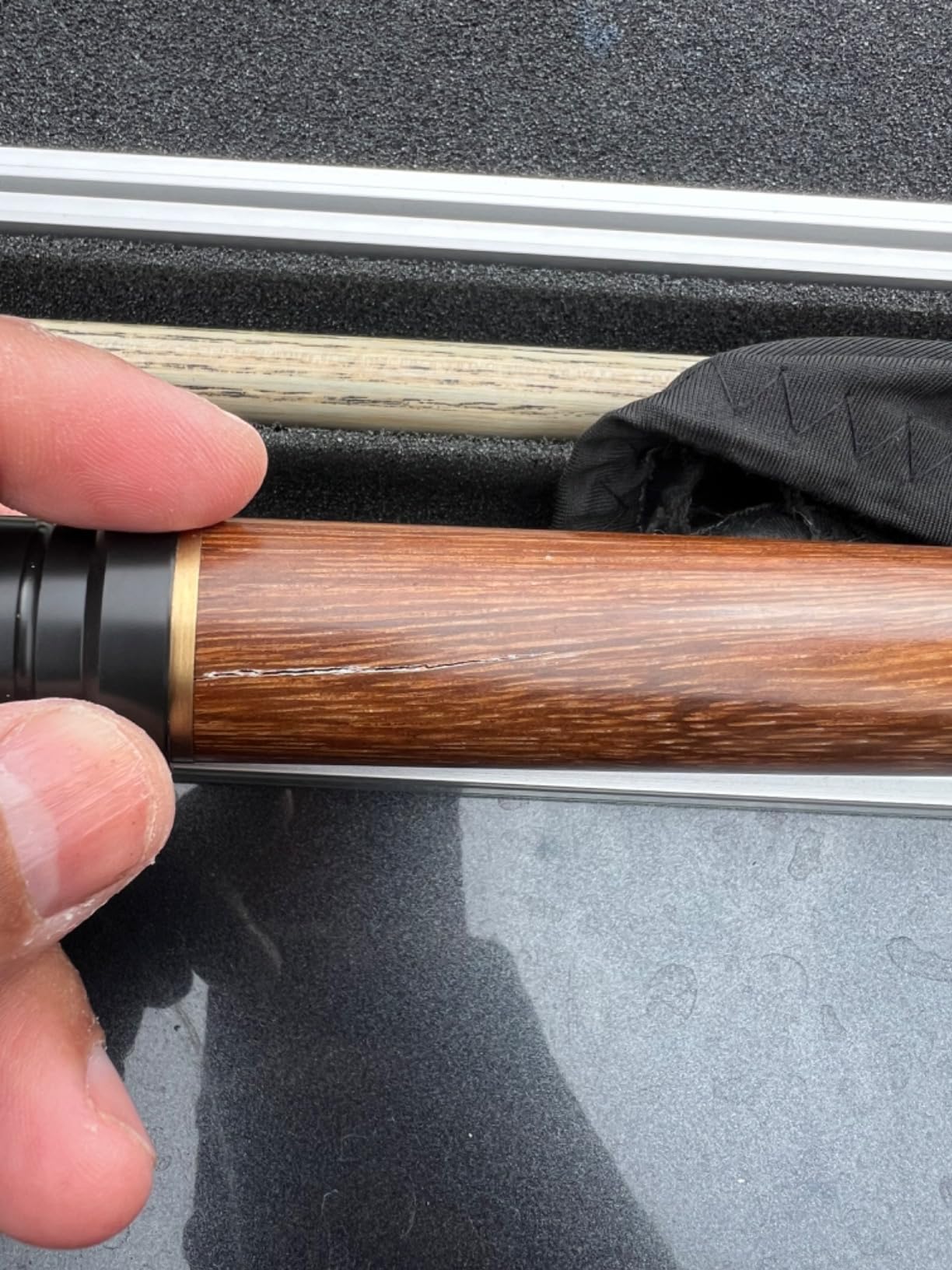 CUESOUL 3/4 Jointed Snooker Cue 57 inch Handcraft with Extension/Joint Protector Packed in Leatherette Cue Bag customer photo 2