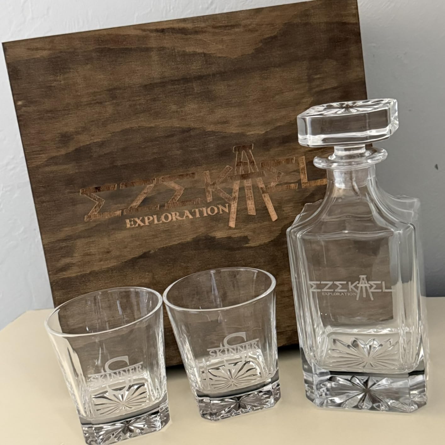 Square 25oz Whiskey Decanter with Glass Stopper customer photo 1