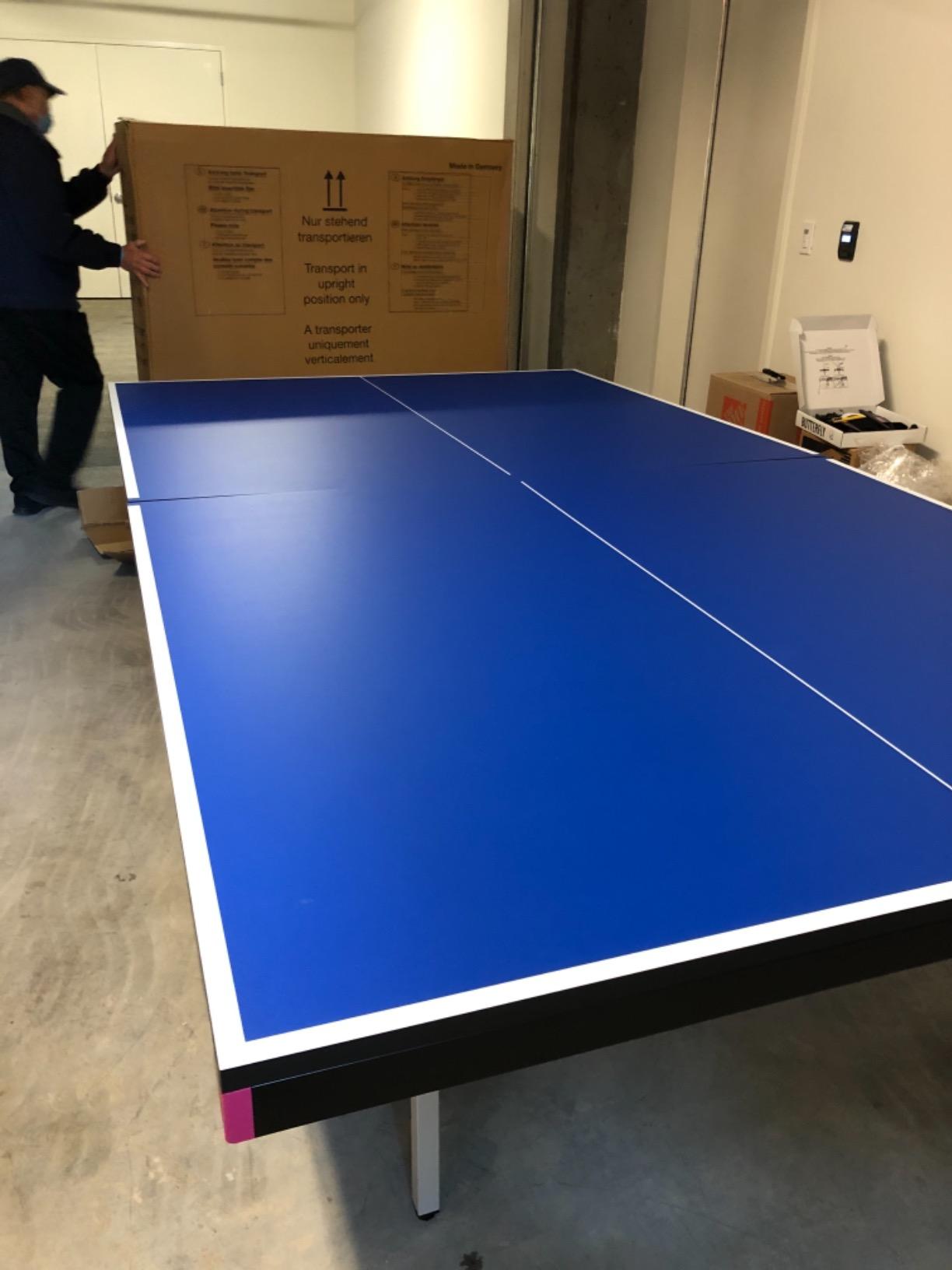 Butterfly Space Saver 22 Ping Pong Table-Indoor Rollaway Game Table-ITTF Approved Table Tennis Table for Tournaments, Clubs, Or Homes-Professional Ping Pong Net Included-Compact Storage customer photo 1