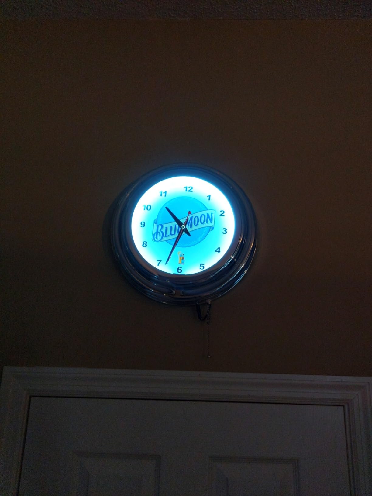 Blue Moon Beer Blue Double Neon Advertising Clock Man Cave Decor customer photo 2