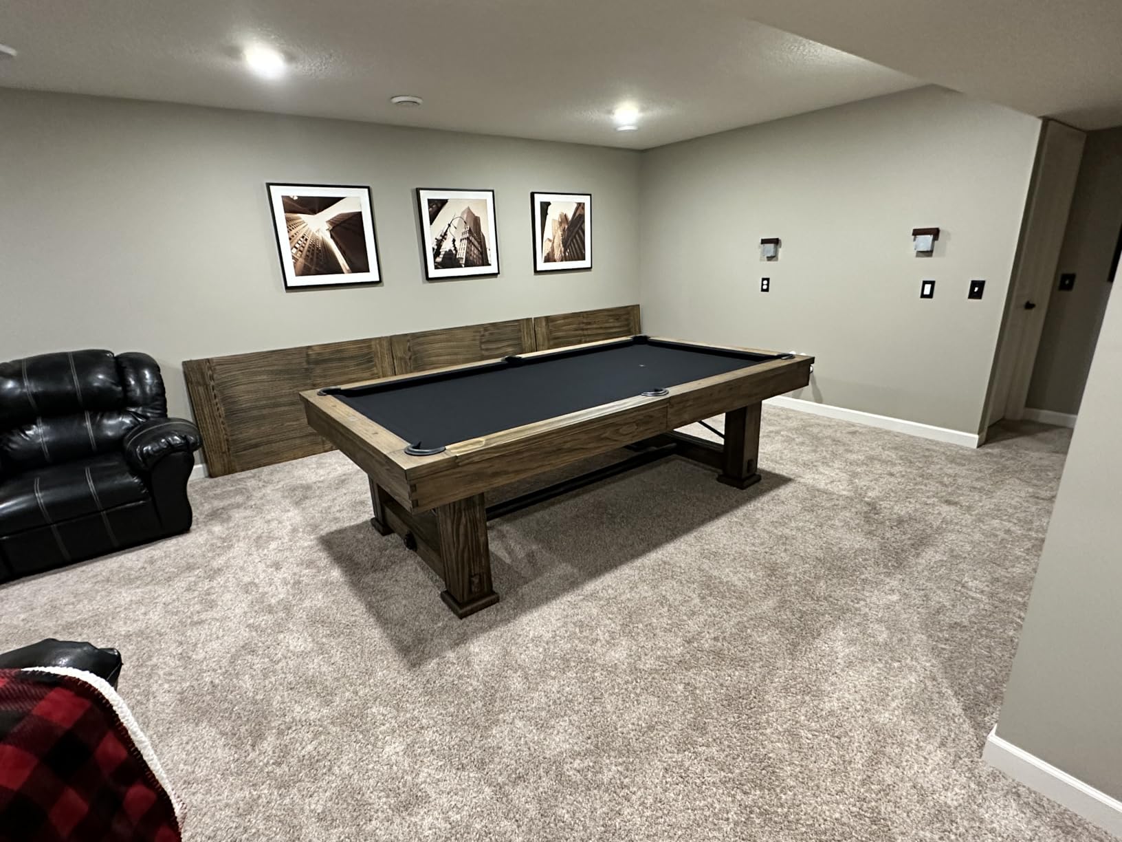 Playcraft Rio Grande Slate Pool Table, Weathered Bark - Billiard Table with Hardwood & 3pc Slate System - 7 Foot and 8 Foot Sizes customer photo 1