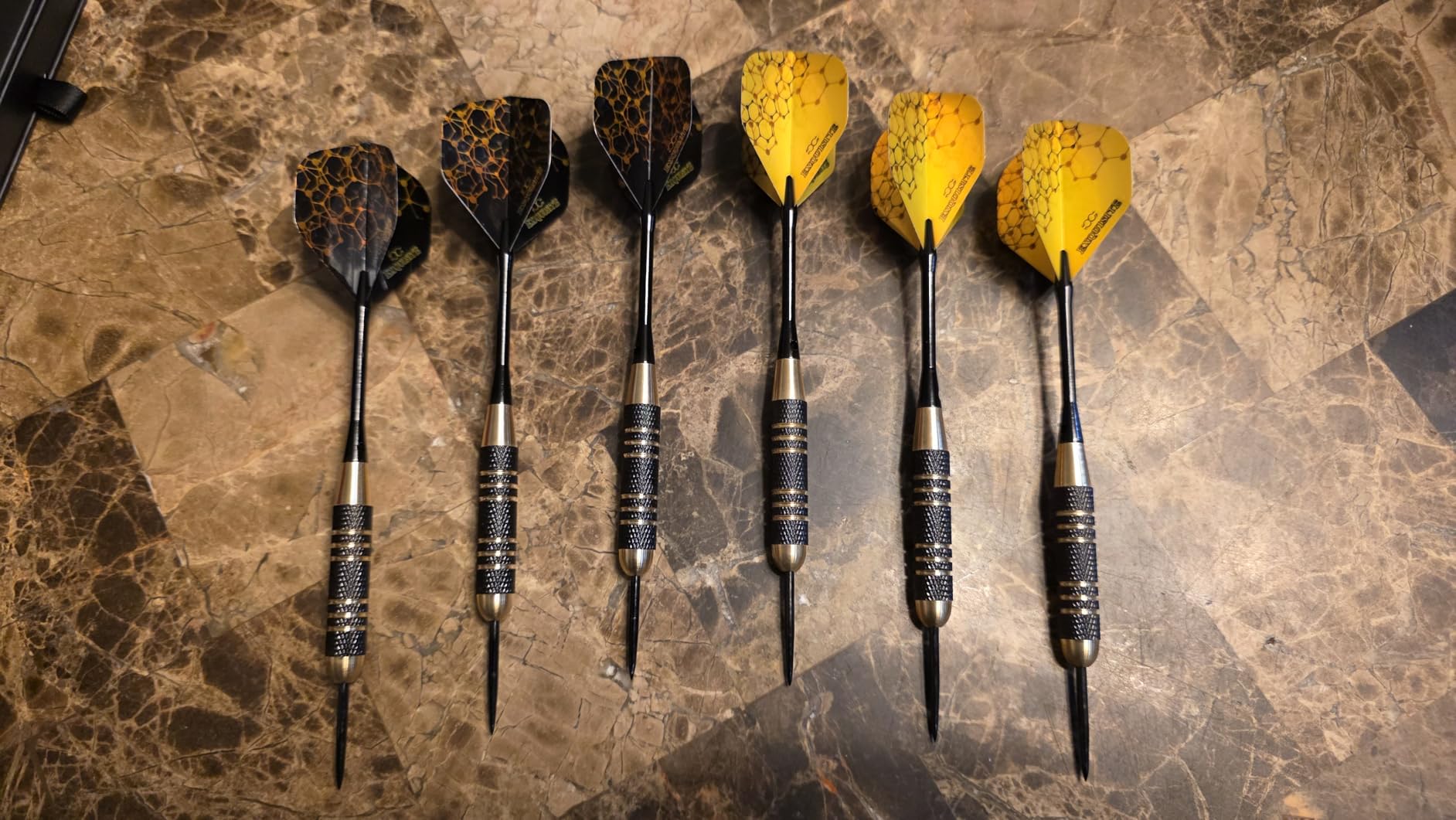 CC-Exquisite Premium Steel Tip Darts Set - Professional Darts, Brass Barrels, Metal Tip Darts, Extra Flights, (12) Aluminum Shafts, O-Rings, Dart Tool, Dart Sharpener, Darts Case customer photo 2