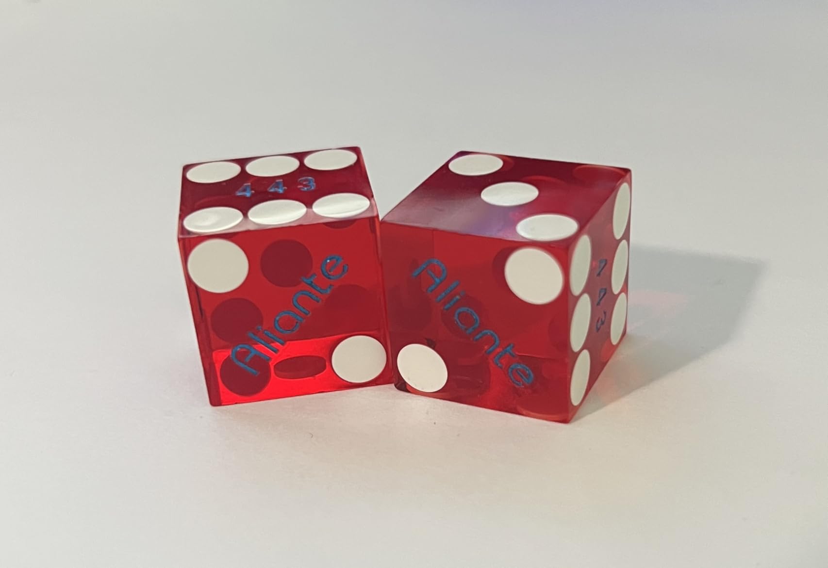 Wide Selection Authentic Las Vegas Casino Table-Played Craps Dice Pairs (Binion's - Red Frosted) customer photo 2