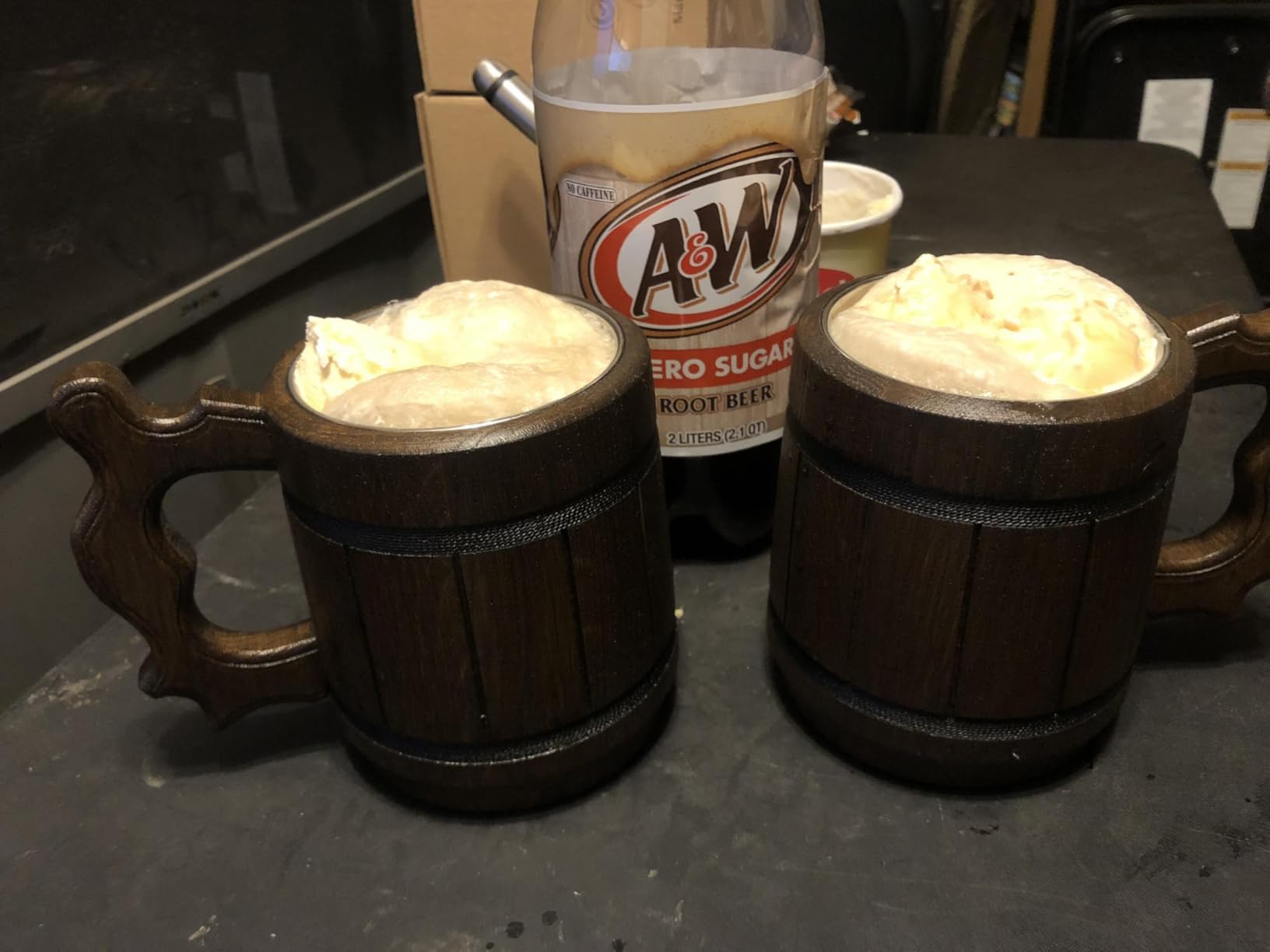 Set of 6 Beer Mug 10 OZ - Coffee Mug - Beer stein - Wooden beer mug - Stainless Steel Cup - Handmade Gifts for Men - Fathers Day, Christmas or Birthday Gift Idea - Men Mug - Classic Brown customer photo 1