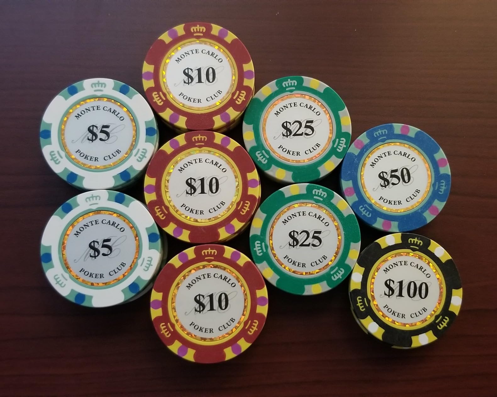 DA VINCI 14 Gram Clay Monte Carlo Poker Club Premium Quality Poker Chips Pack of 50 Chips customer photo 1