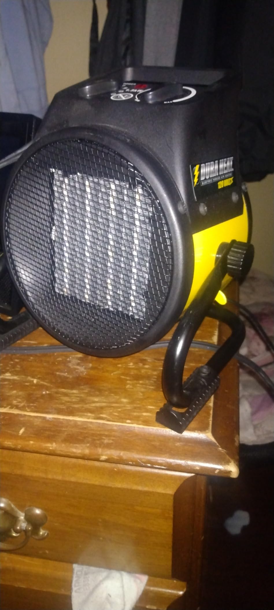 Dura Heat EUH1465 Electric Forced Air Heater with Pivoting Base 5,120 BTU, Yellow customer photo 2