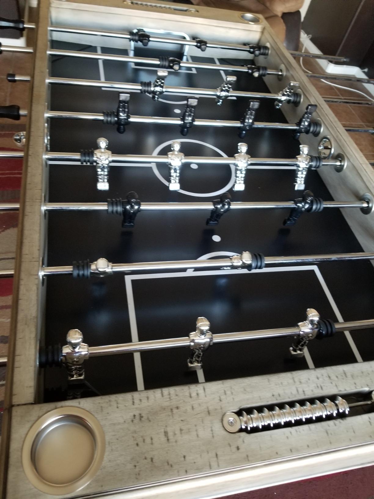 Hathaway Montecito 55 inch Foosball Table Adult Size for Family Game Rooms - Smooth Playfield, Dual Abacus Scoring, ABS Weighted Players, Driftwood customer photo 2