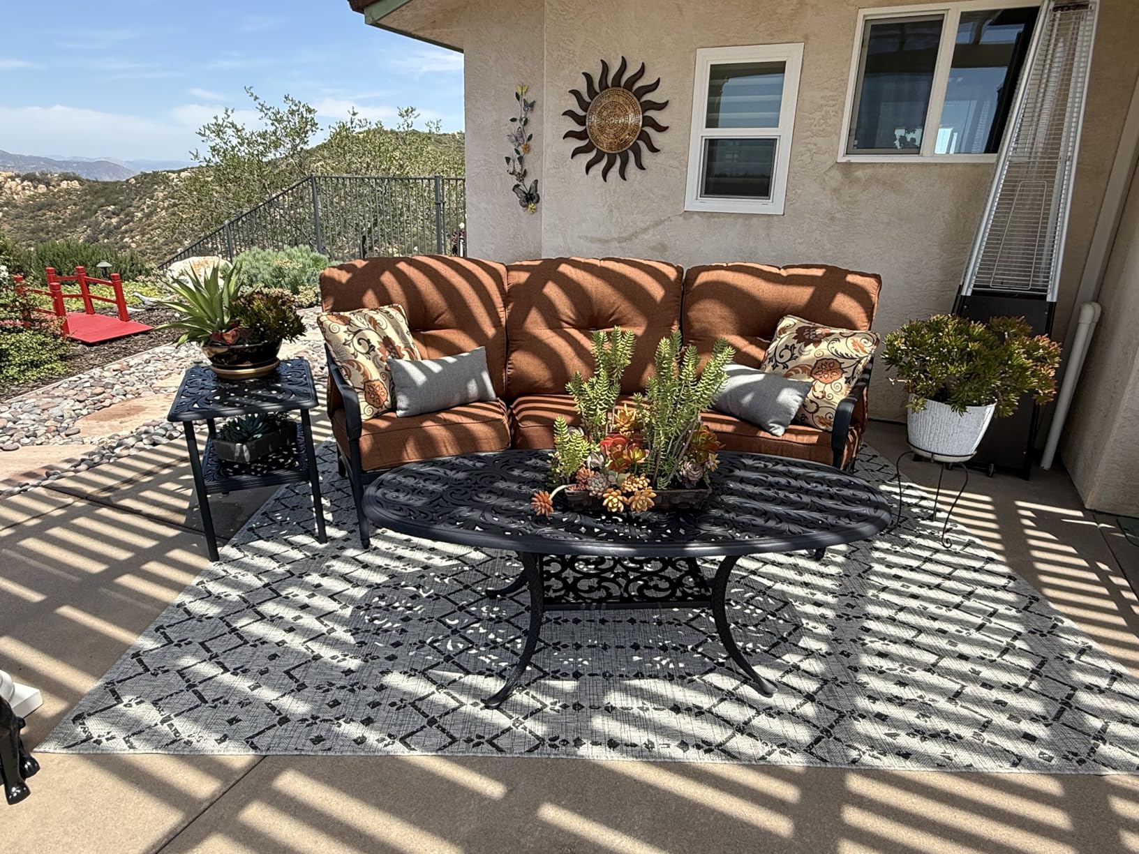 JONATHAN Y Moroccan Geometric Indoor Outdoor Area Rug 8X10 Natural/Black, Ourika Textured Weave for Backyard, Patio, Porch, Easy-Cleaning, High Traffic, Pet-Friendly, Non-Shedding (SMB108D-8) customer photo 2