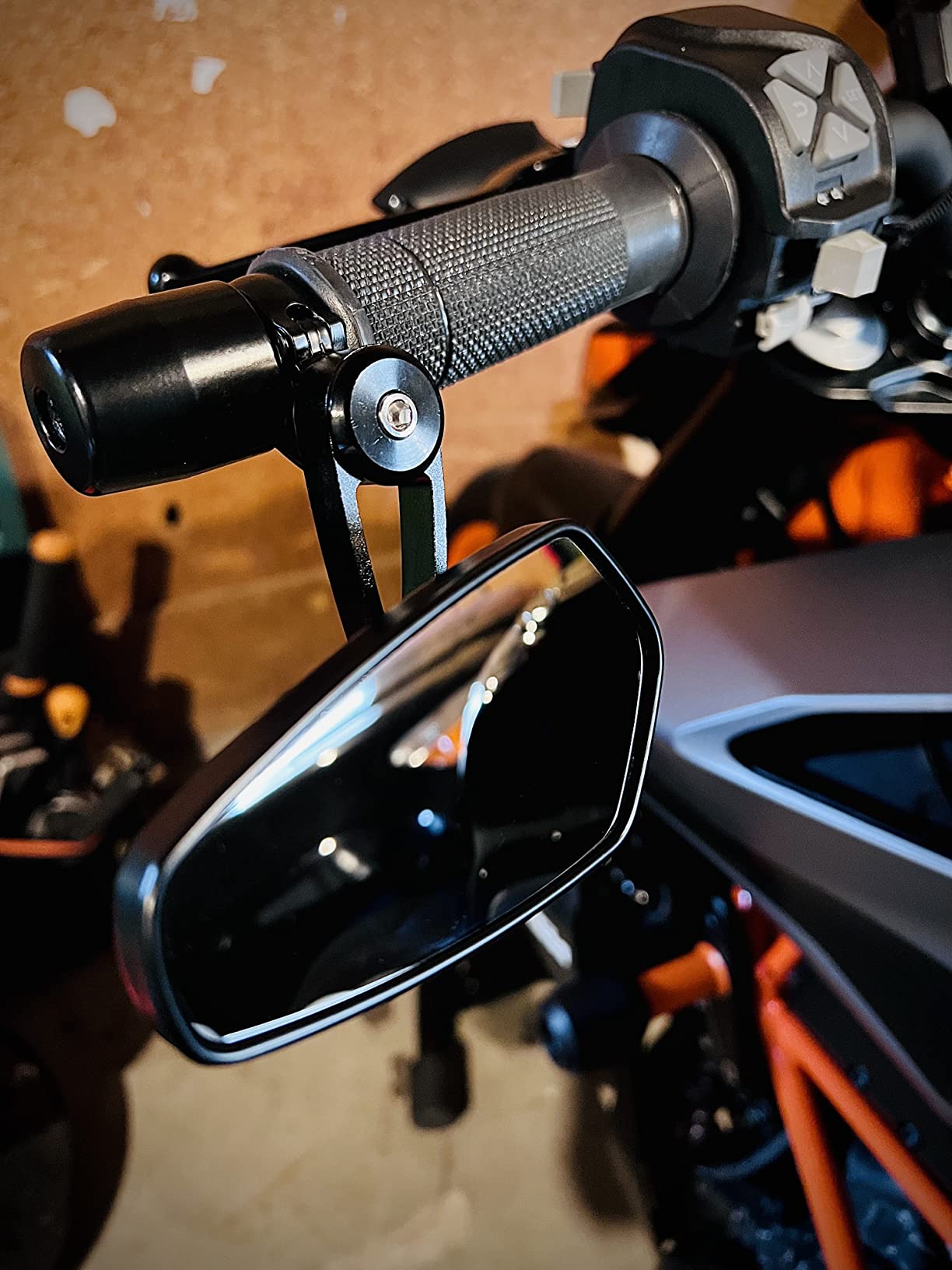 Black Motorcycle Bar End Mirrors Rear View CNC Compatible With GROM MSX125 CB500F Kawasaki Z125 pro Z650 Z750 Z800 Z900 ER6N ER6F Yamaha MT-03 MT-07 FZ-07 MT-09 FZ-09 MT-10 FZ-10 MT-25 FZ6 FZ8 FZ6R customer photo 1