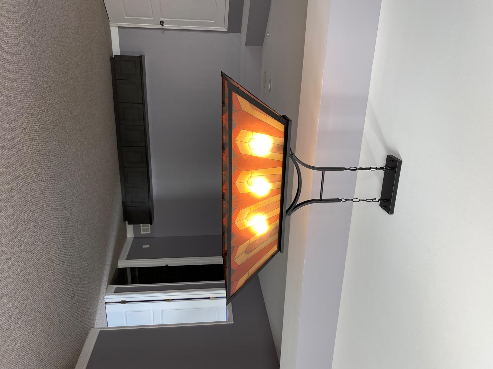 Wellmet Tiffany Style Pool Table Lamp Hanging, Billiards Light for Game Room 7' 8' 9' Pool Table, 3-Light Vintage Chandelier Lighting Fixture for Snooker Man Cave Club Kitchen Island Bar customer photo 3