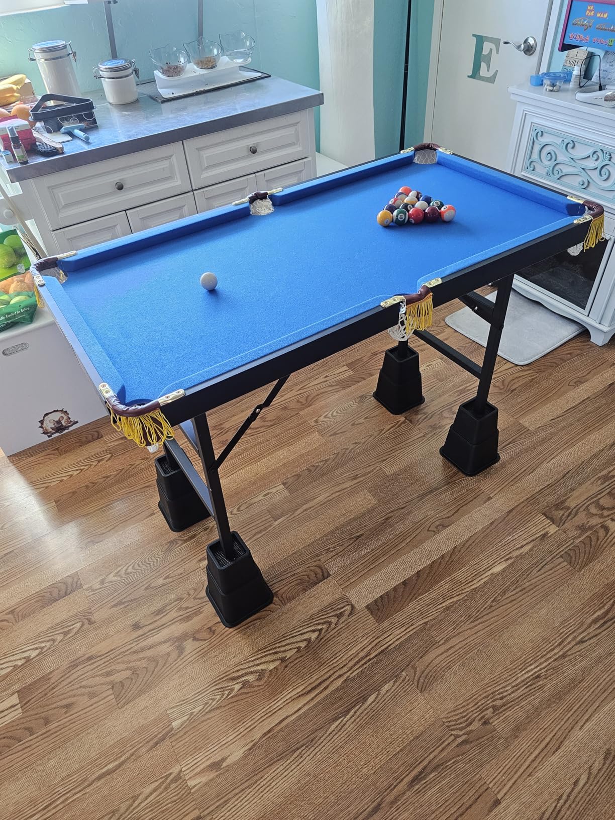 RACK Leo 4-Foot Folding Pool Table - Portable & Beginner Friendly, Mini, Table Top, Tiny Pool Table, Mesa de Billar - Perfect for Home, Family customer photo 1