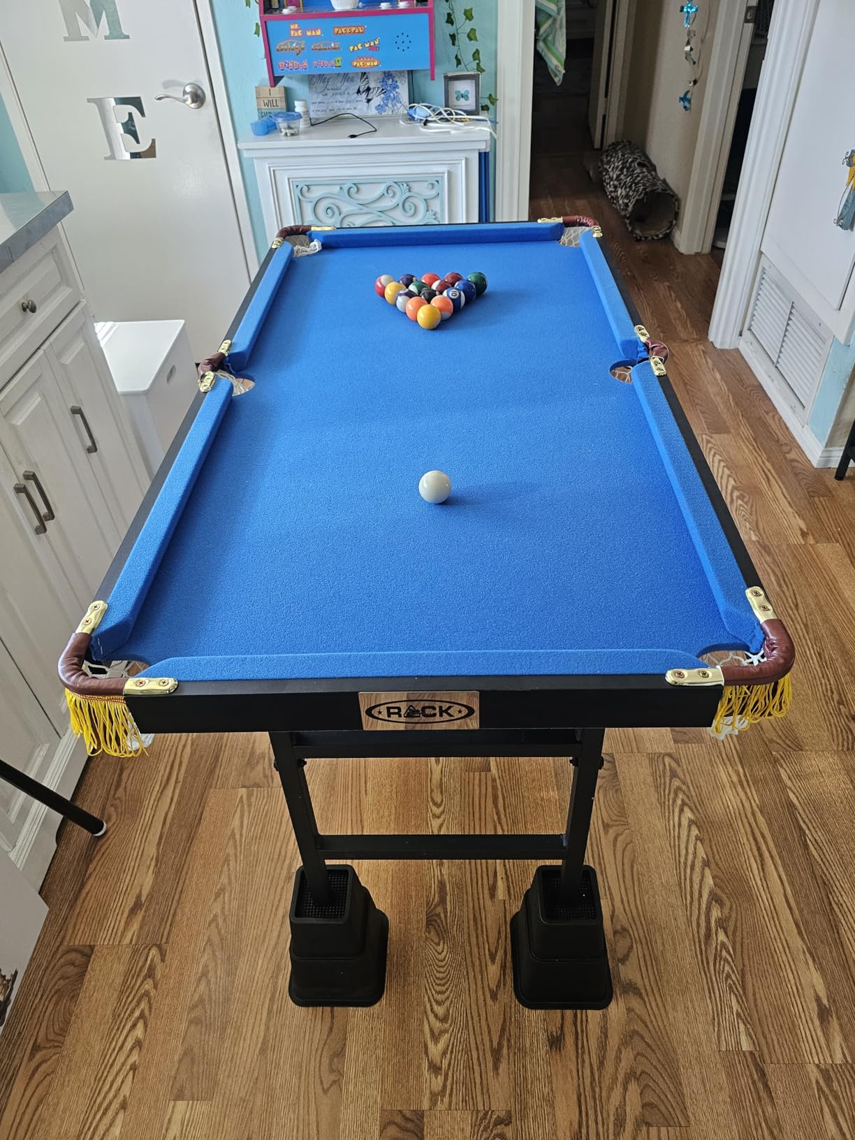 RACK Leo 4-Foot Folding Pool Table - Portable & Beginner Friendly, Mini, Table Top, Tiny Pool Table, Mesa de Billar - Perfect for Home, Family customer photo 2