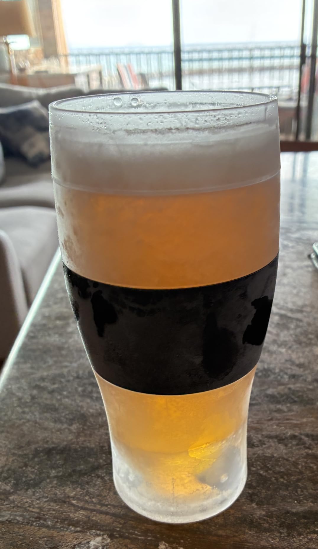Host FREEZE Beer Glasses, Frozen Beer Mugs, Freezable Pint Glass Set, Insulated Pint Glass to Keep Your Drinks Cold, Double Walled Insulated Glasses, Tumbler for Iced Coffee, 16oz, Set of 2, Black customer photo 2