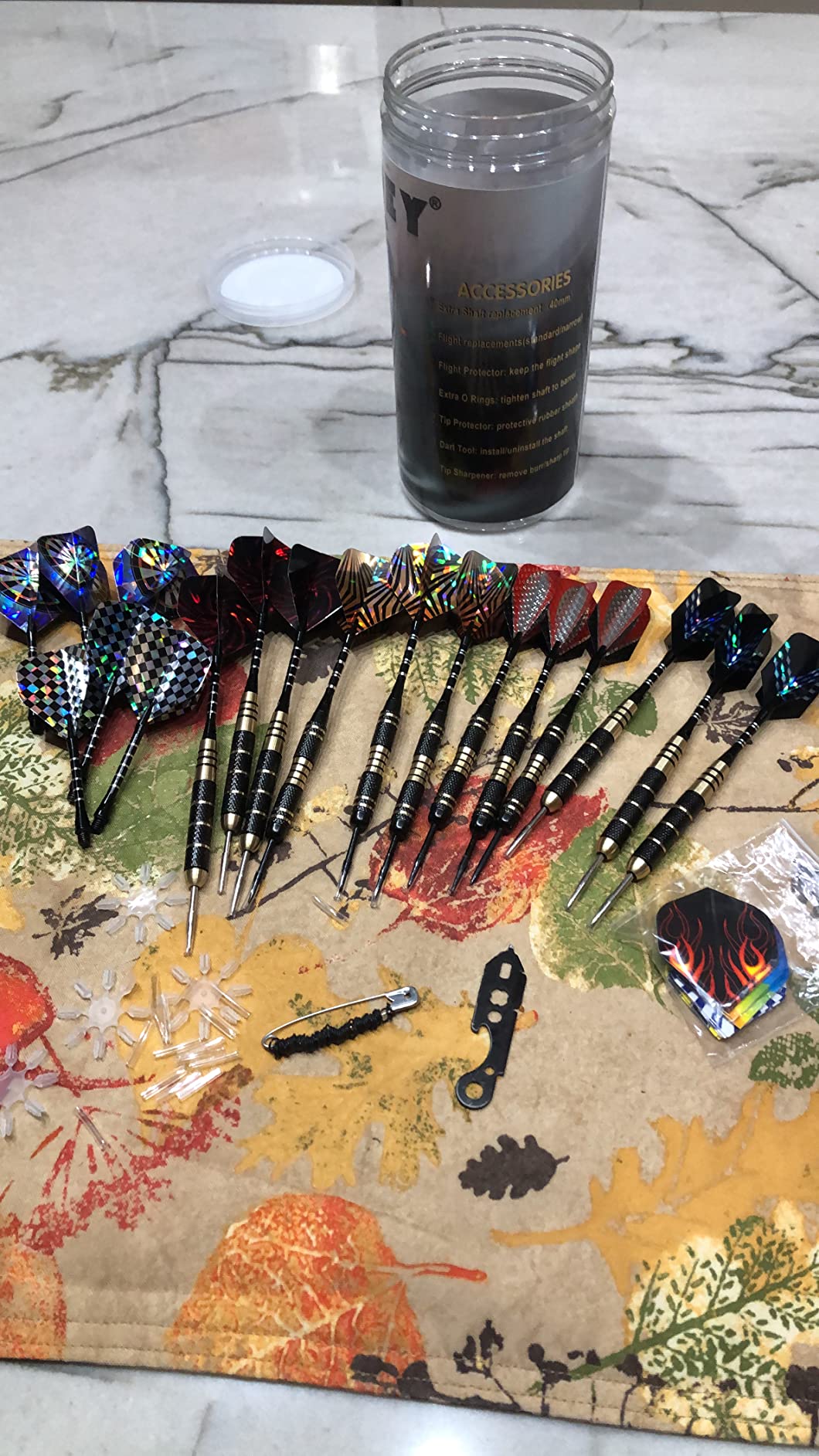 Darts Metal Tip Set, 20 Grams and 24 Grams Steel Tip Darts Set, Professional Metal Tipped Darts with Sharpener Tool Kit, Aluminum Shafts, Brass Barrels, Carrying Case, Extra Flights customer photo 2