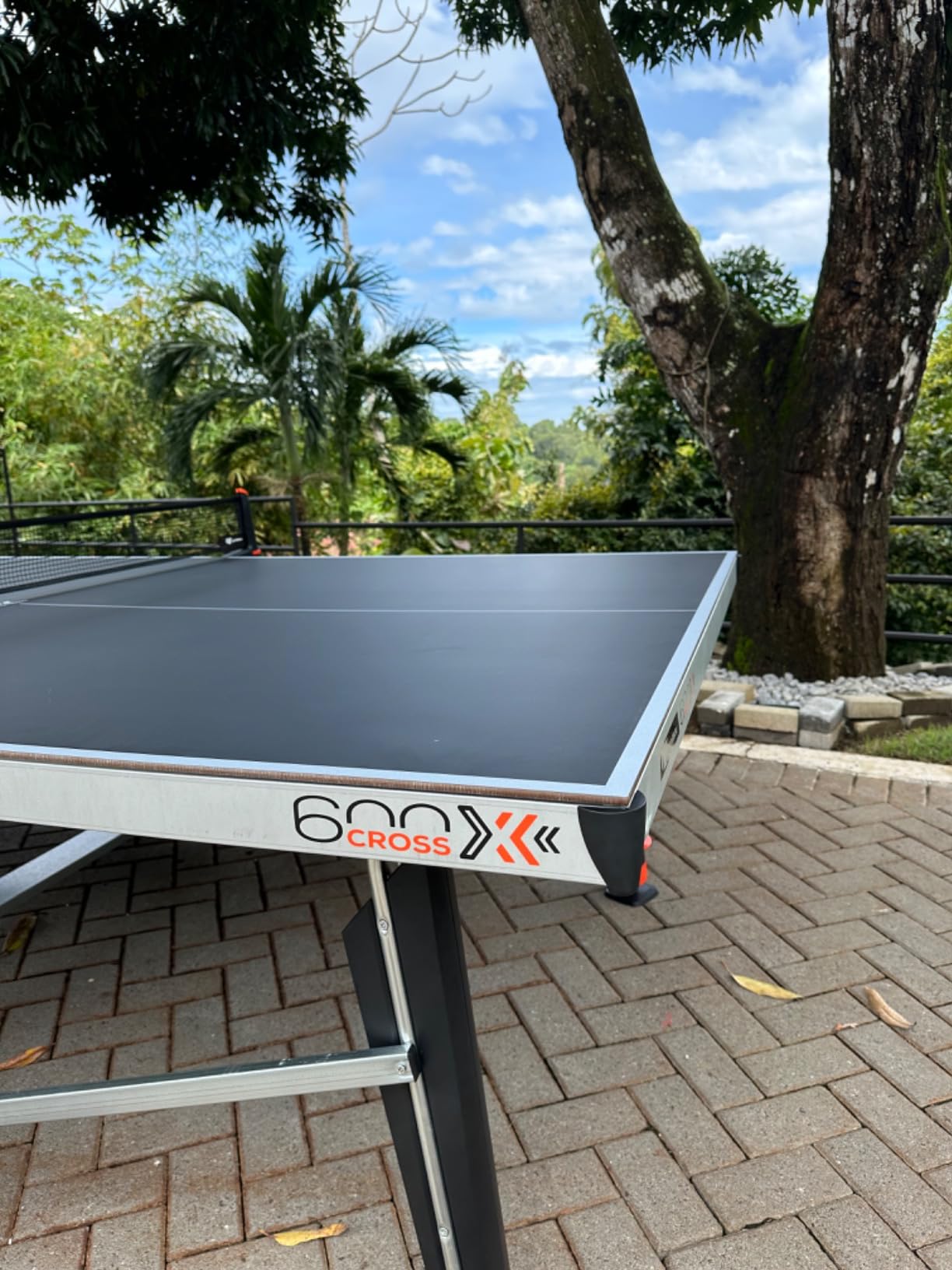 600X Outdoor Table Tennis Table - Folding & Compact - Weather and Schockproof - 7mm Laminate Top - Cup Holder - Point Counters - Ball Storage & Dispensers - Blue or Black customer photo 2