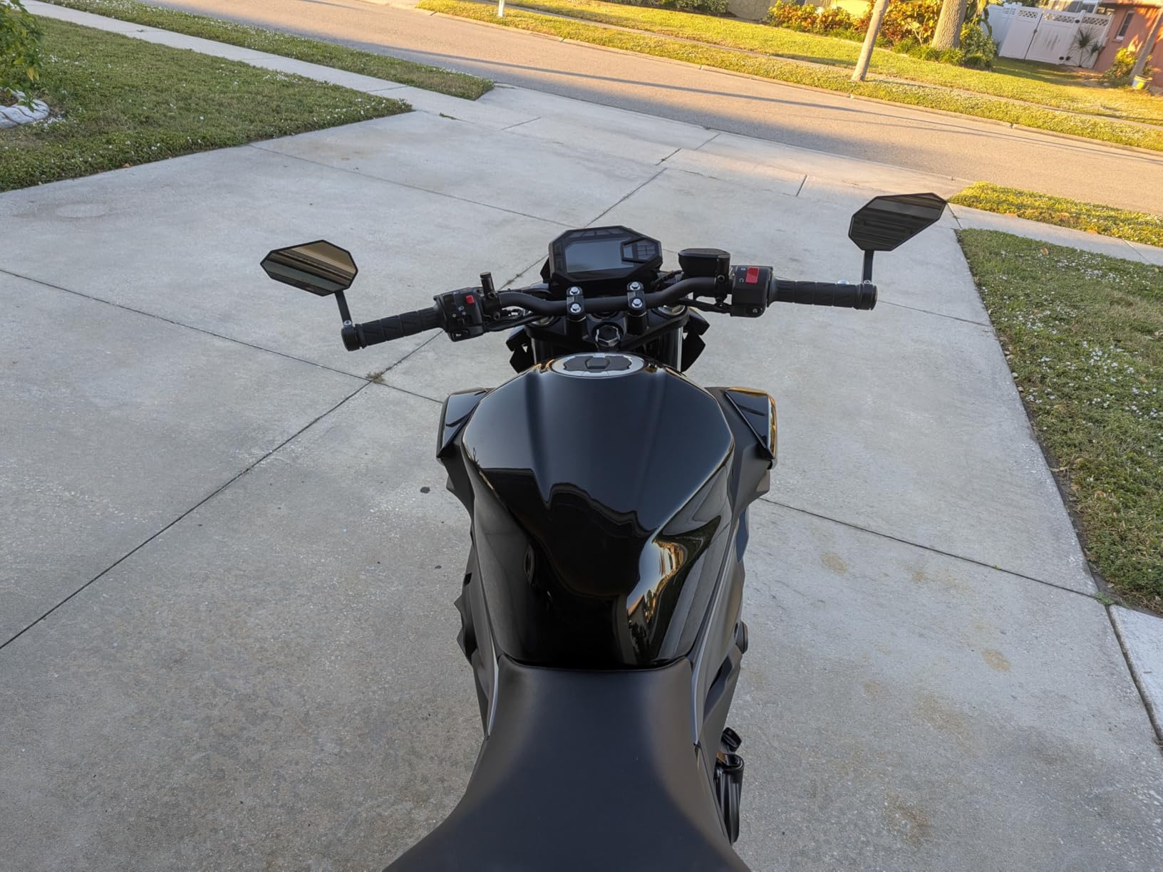FENRIR CNC Aluminum Alloy Cafe Racer Black Motorcycle Bar End Mirrors Side 22MM 7/8