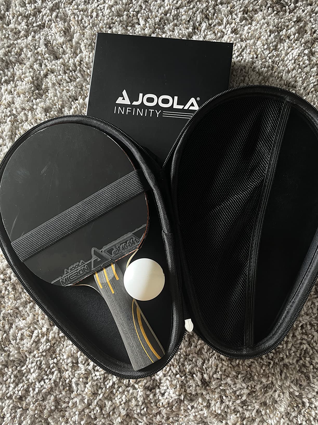 JOOLA Infinity Overdrive - Professional Performance Ping Pong Paddle with Carbon Technology - Black Rubber on Both Sides - Competition Table Tennis Racket for Advanced Training - Extreme Speed customer photo 1