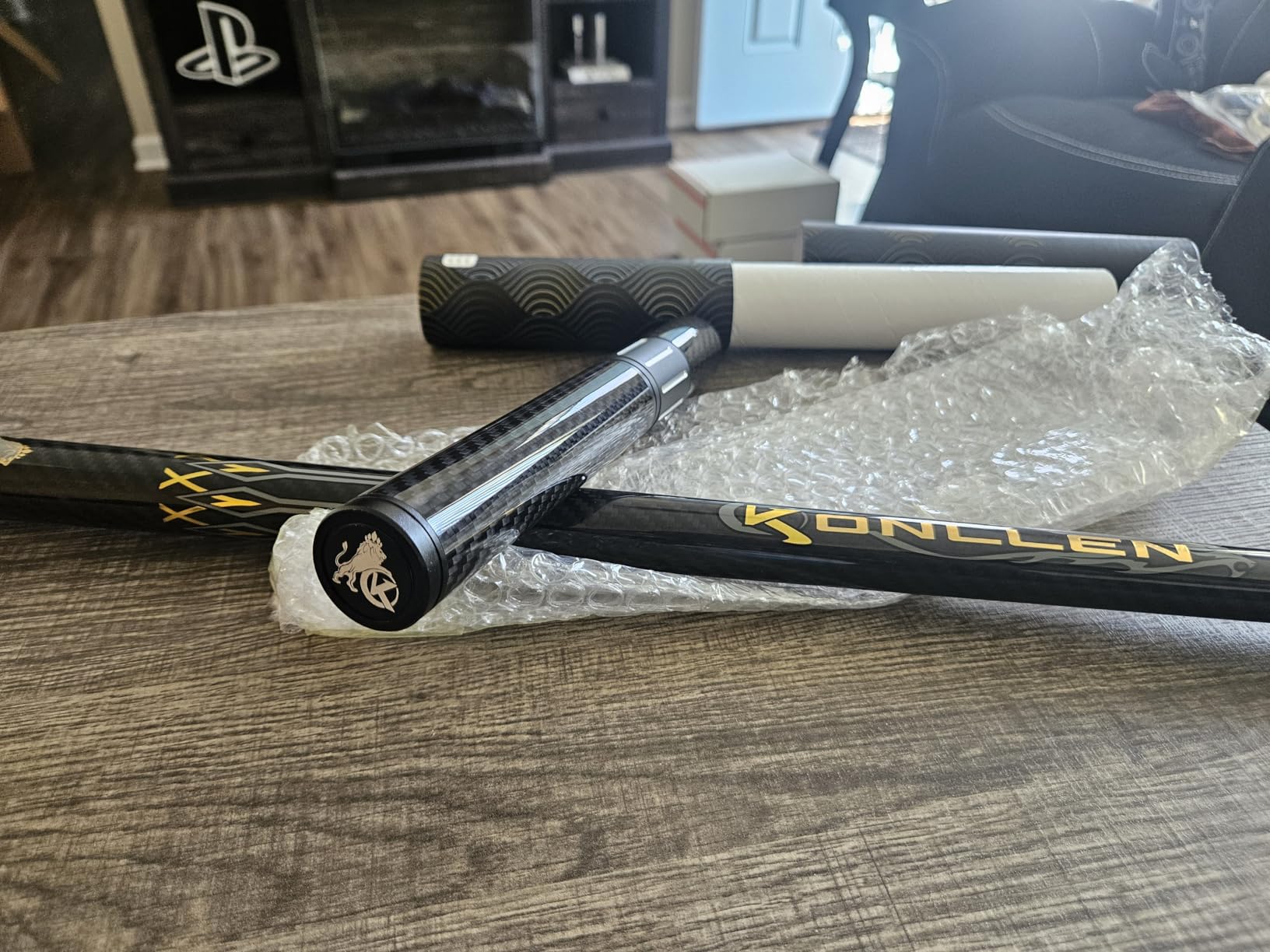 KONLLEN Pool Cue Extension with 3 Bumpers Carbon Fiber Billiards Cue Extension customer photo 2