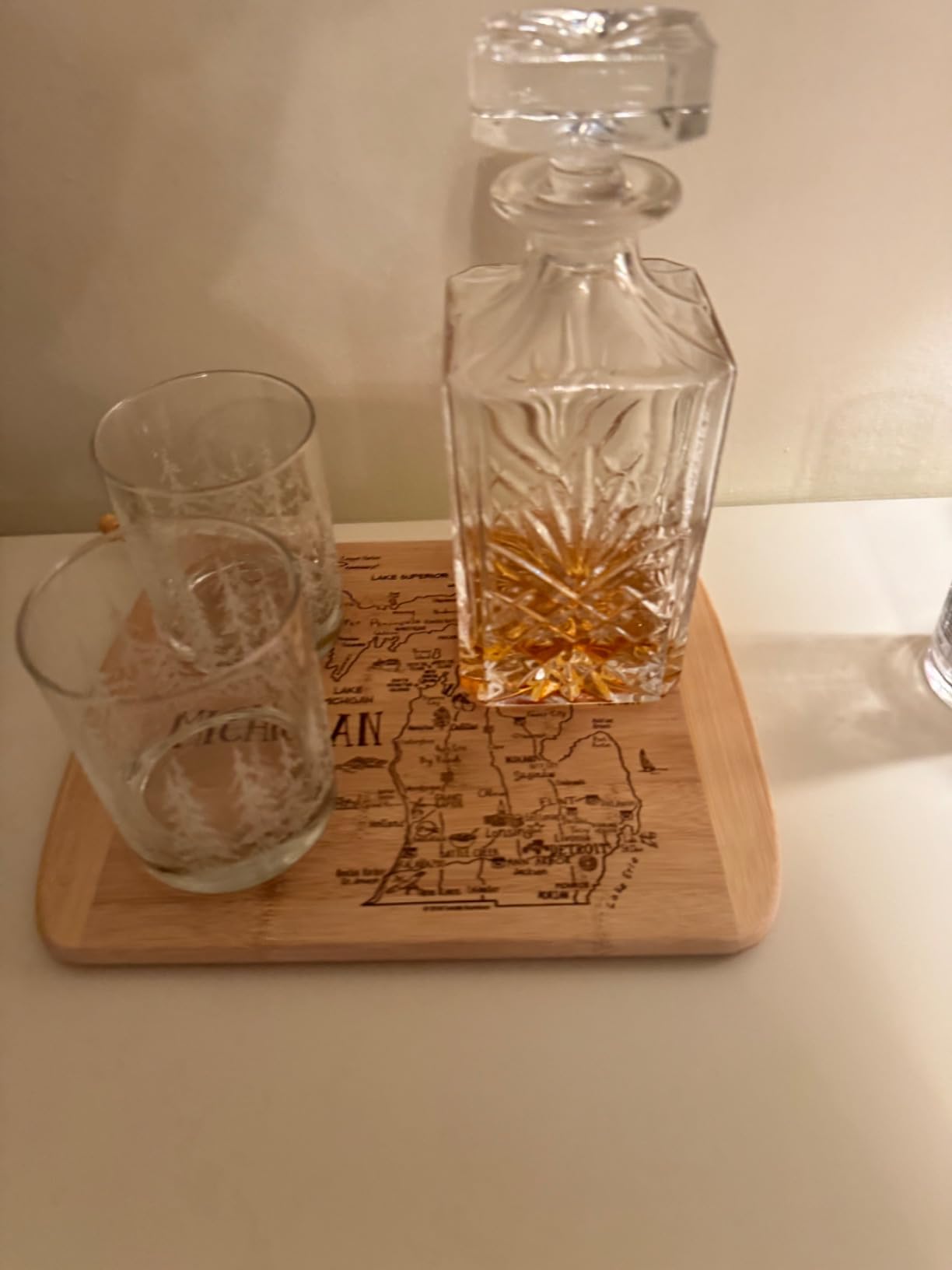 Whiskey Decanter With Glass Stopper ,25 oz Liquor Decanter For Alcohol , Wine , Scotch , Brandy or Bourbon Decanter , Lead-Free Crystal Decanter customer photo 2