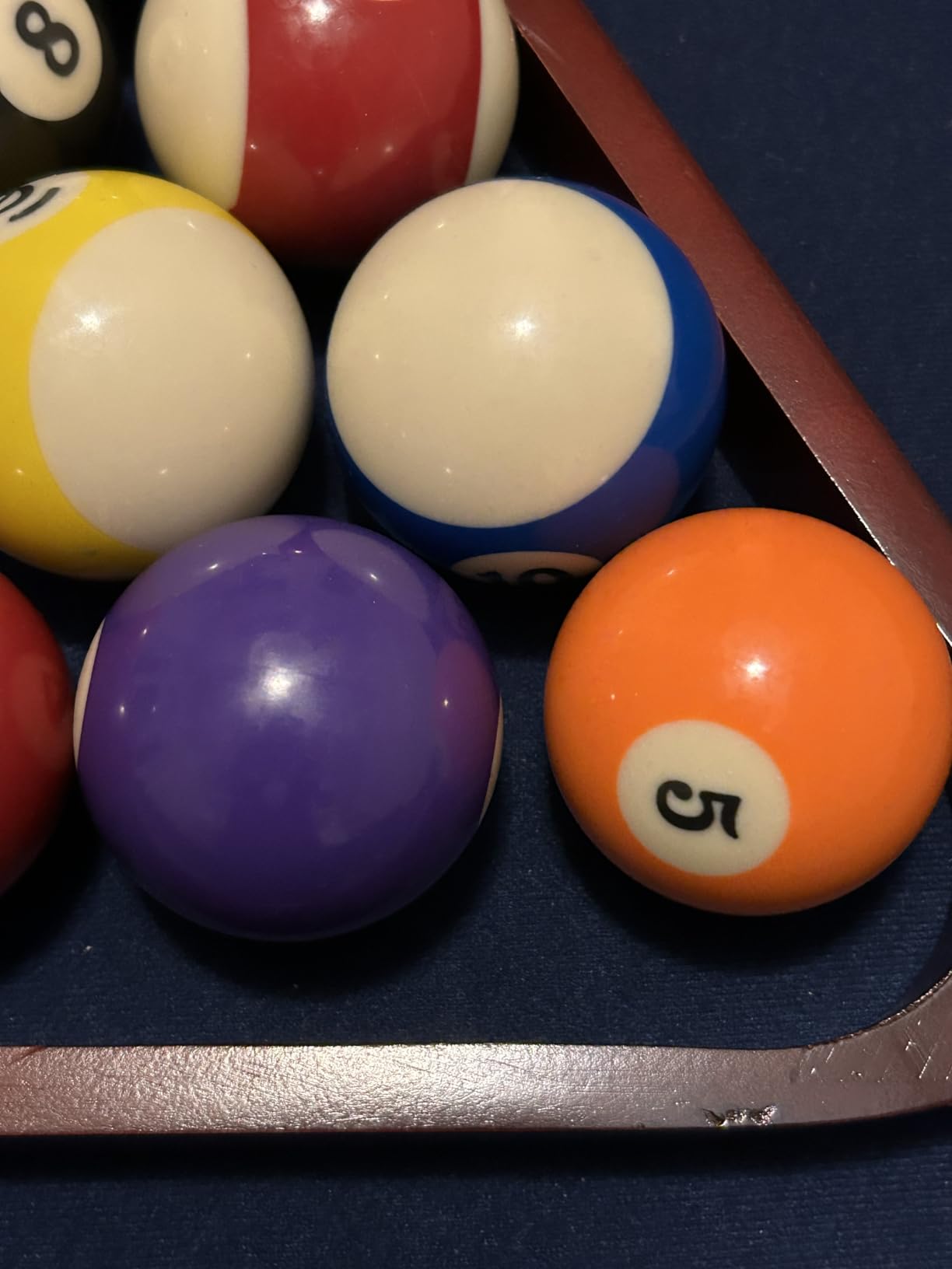 Solid Wood Pool Ball Triangle Rack, Pool Table Ball Holder Positioning Rack, 2-1/4