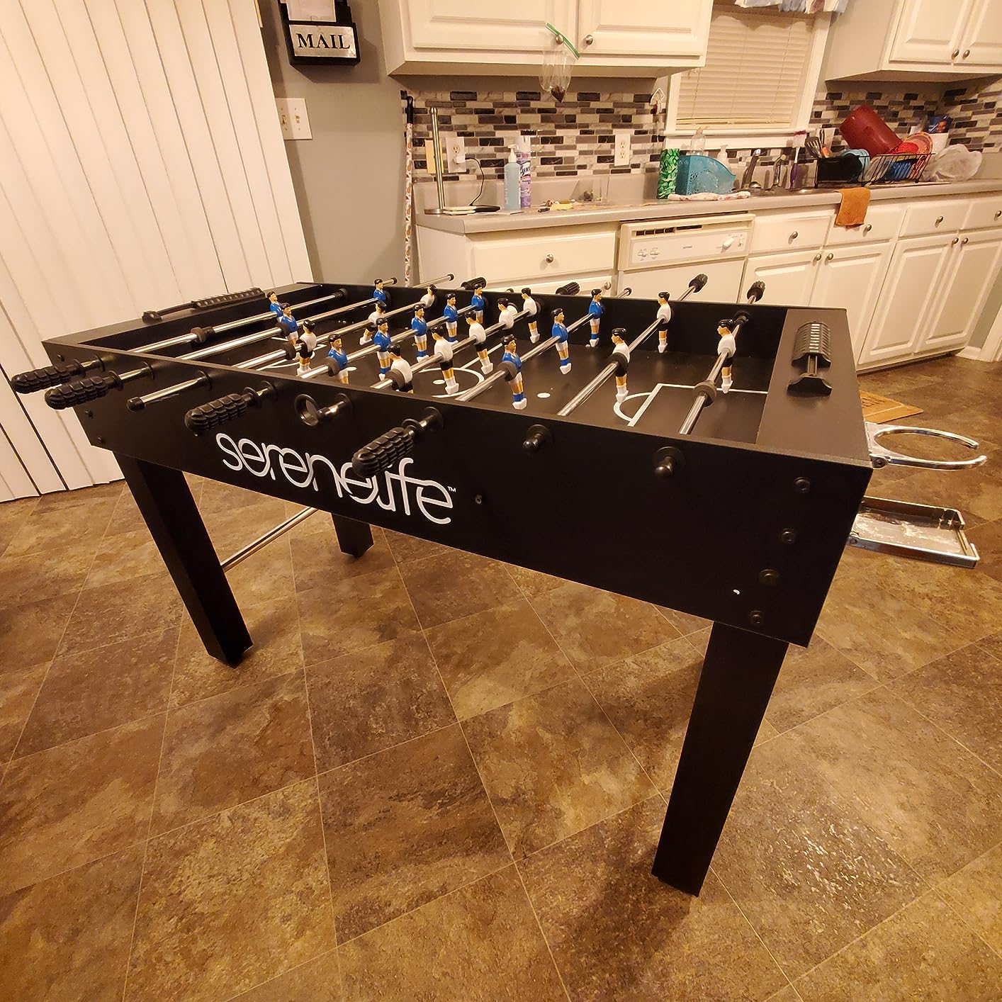 SereneLife 48in Competition Sized Foosball Table for Home, Arcade Game Room customer photo 2