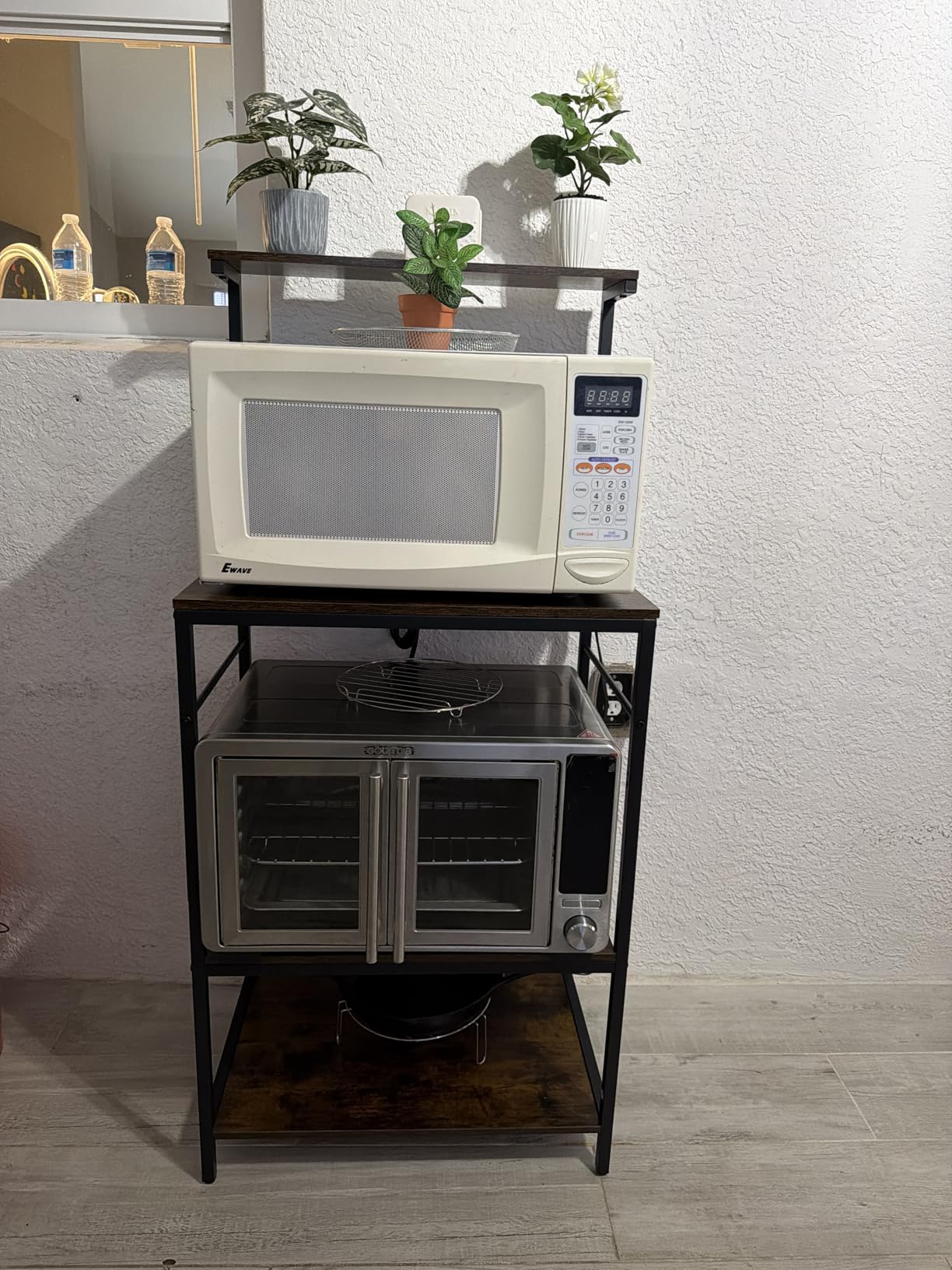 SUPERJARE Kitchen Bakers Rack with Power Outlet, Coffee Bar Table 4 Tiers customer photo 1