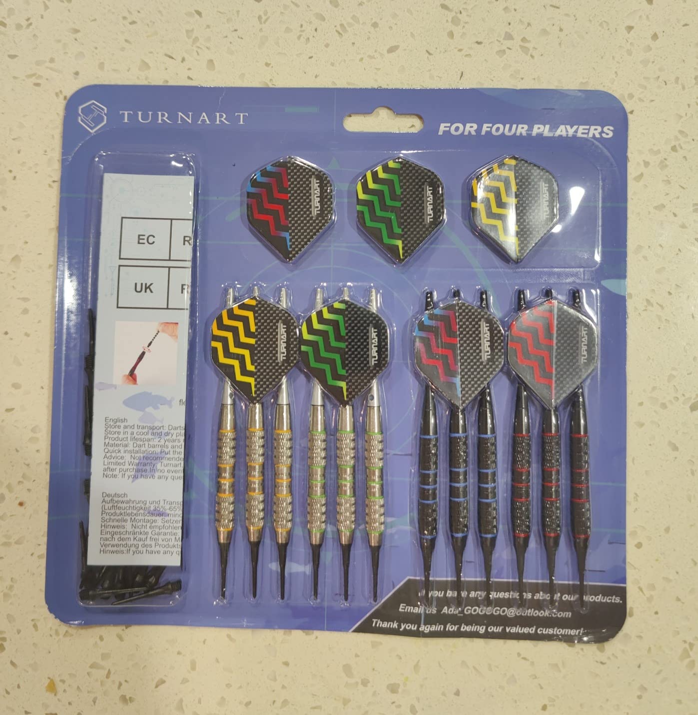 Turnart Darts Plastic Tip - Professional Soft Tip Darts Set for Electronic Dartboard 12 Pcs 18 Grams with 50 Extra Tips 24 Flights 2 Flight Protectors and Tool Kit Gift Darts customer photo 2