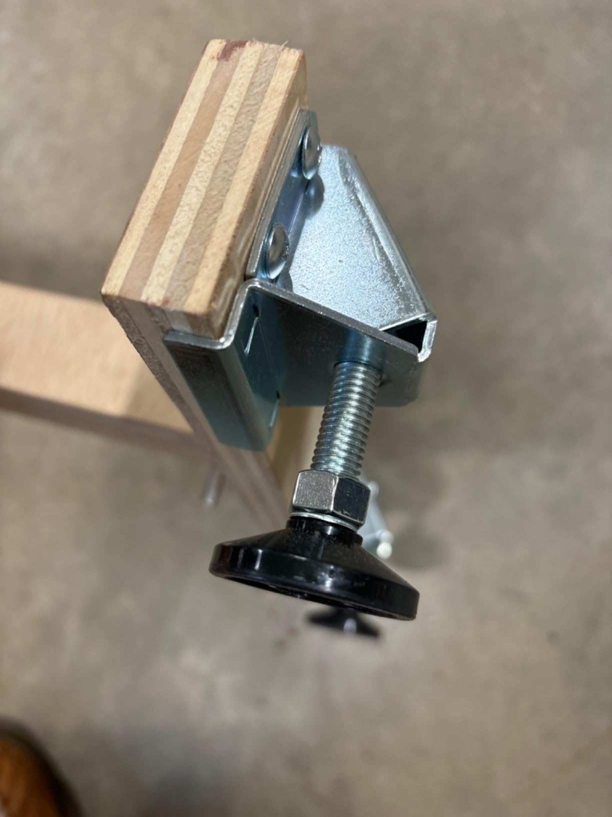 POWERTEC Leveling Feet 4PK, Heavy Duty Adjustable Furniture Leg Levelers with Nylon Foot, Screws & Lock Nuts for Workbenches, Cabinets, Tables & Shelving customer photo 2