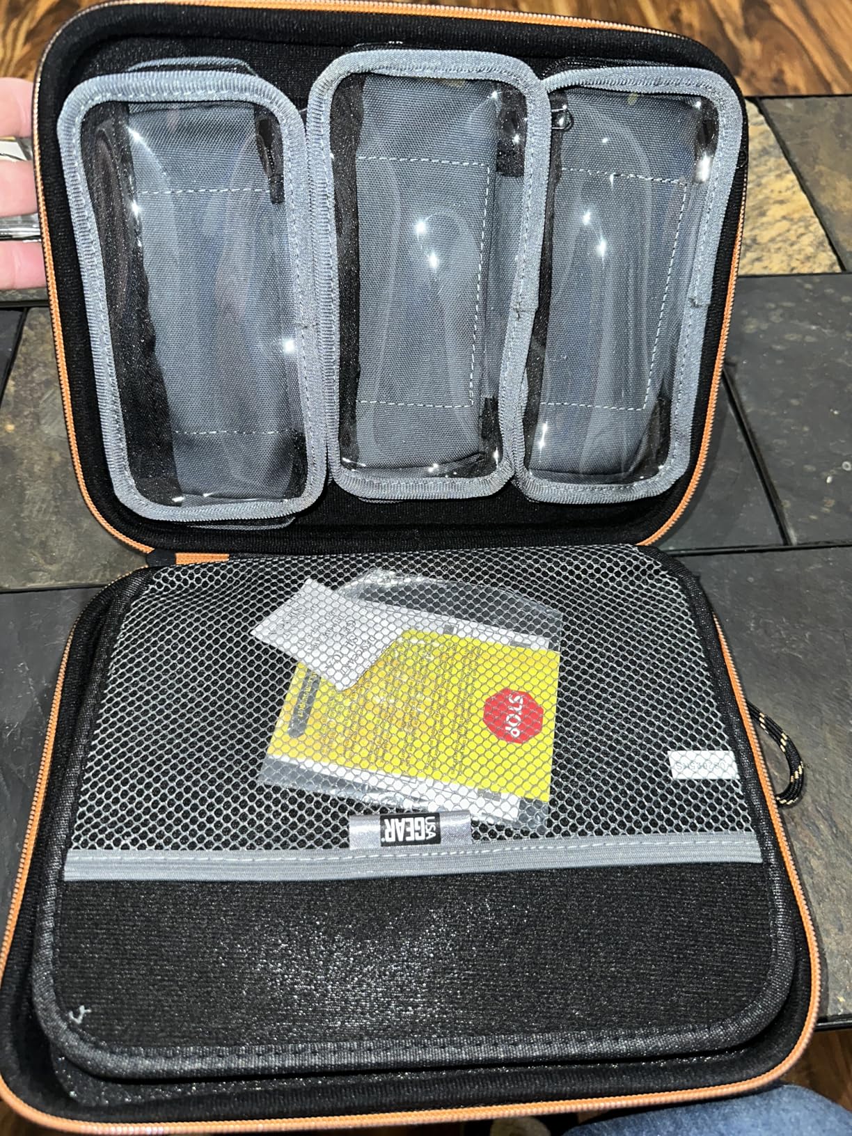 USA Gear XL Semi Hard Shell Dart Case - Protective Case for 15 Piece Dart Set, Tips, Flights and Shafts, and more Accessories - Locking Foam Design for Soft and Steel Tips - Storage Only customer photo 2