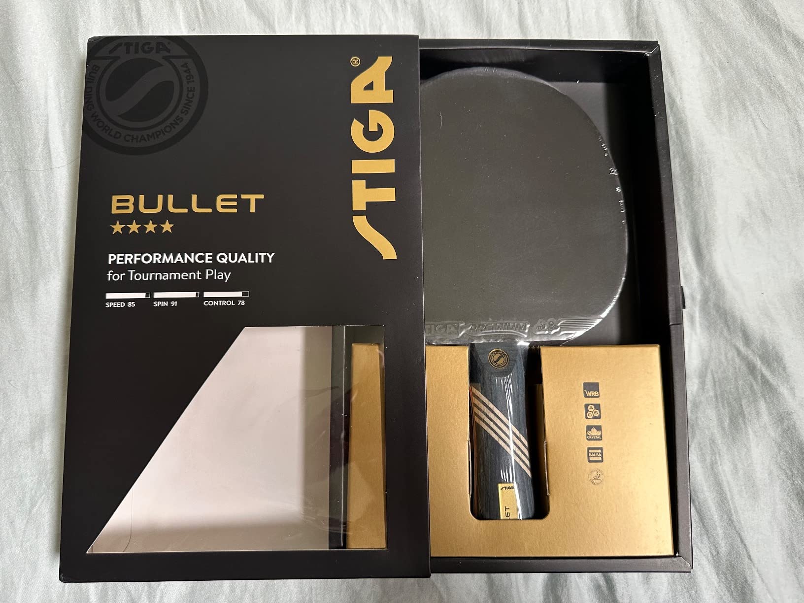 STIGA Bullet Ping Pong Paddle - 5-ply Extra Light Blade - 2mm Premium Sponge - Flared Handle for Masterful Grip - Performance Table Tennis Racket for Competitive Play customer photo 1
