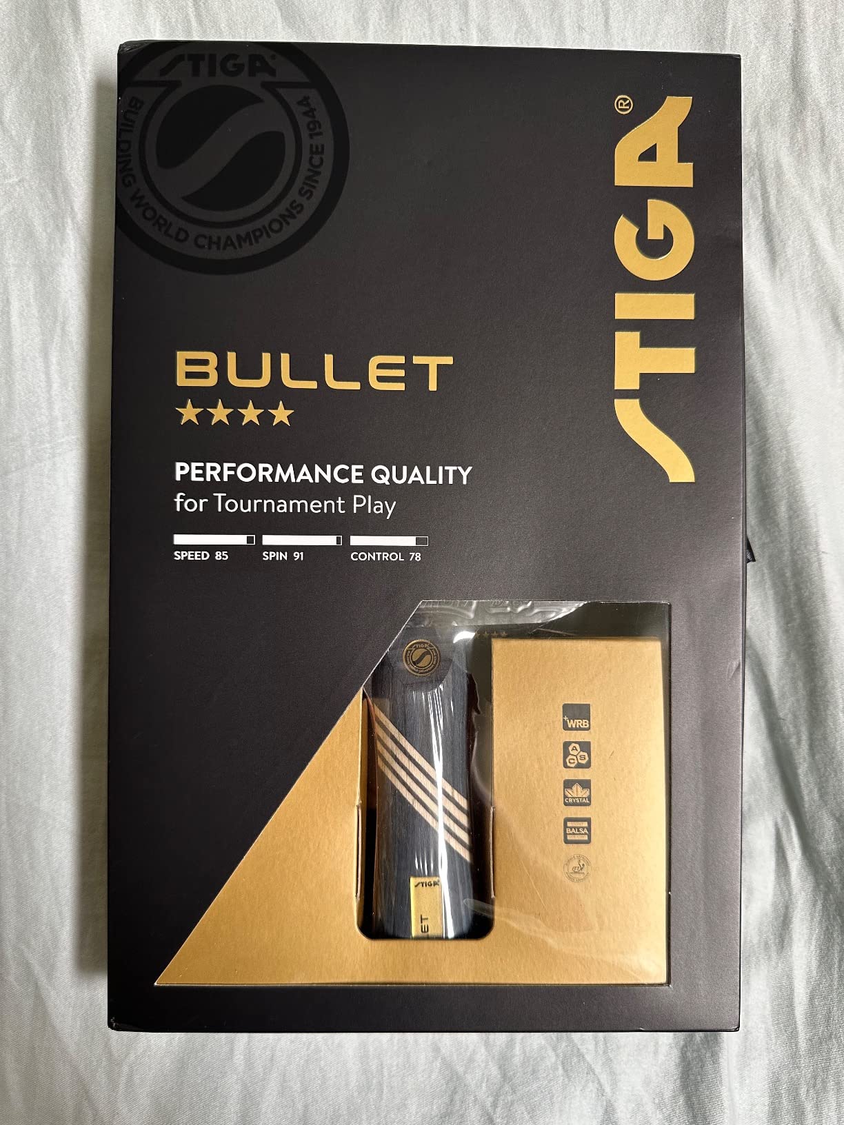 STIGA Bullet Ping Pong Paddle - 5-ply Extra Light Blade - 2mm Premium Sponge - Flared Handle for Masterful Grip - Performance Table Tennis Racket for Competitive Play customer photo 2
