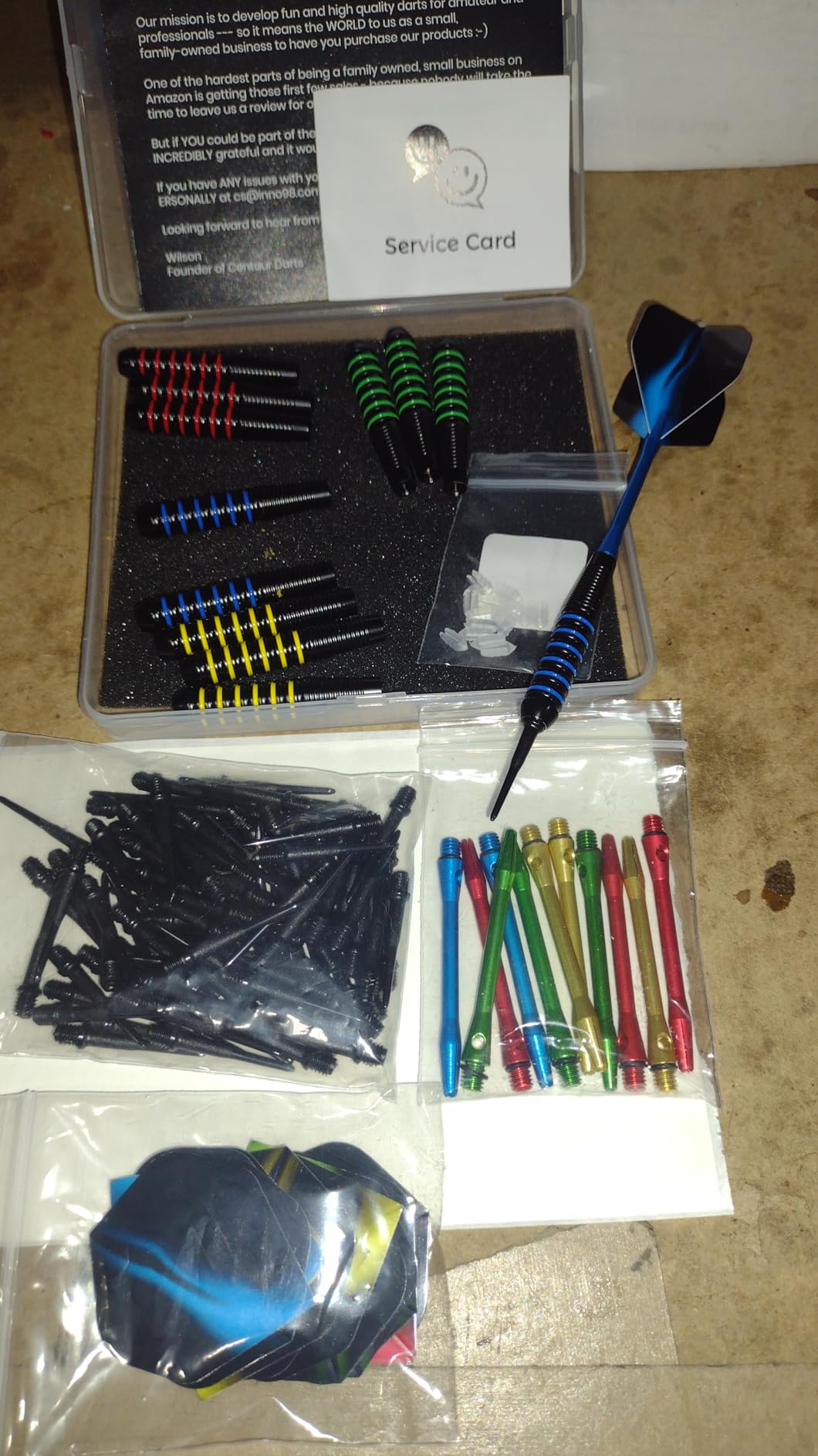 centaur 12 Pack Soft Tip Darts, Professional 18 Gram Plastic Tip Dart Sets with 4 Colors Premium Aluminum Shafts 100 Dart Tips 16 Dart Flights and Dart Case for Electronic Dart Board customer photo 2