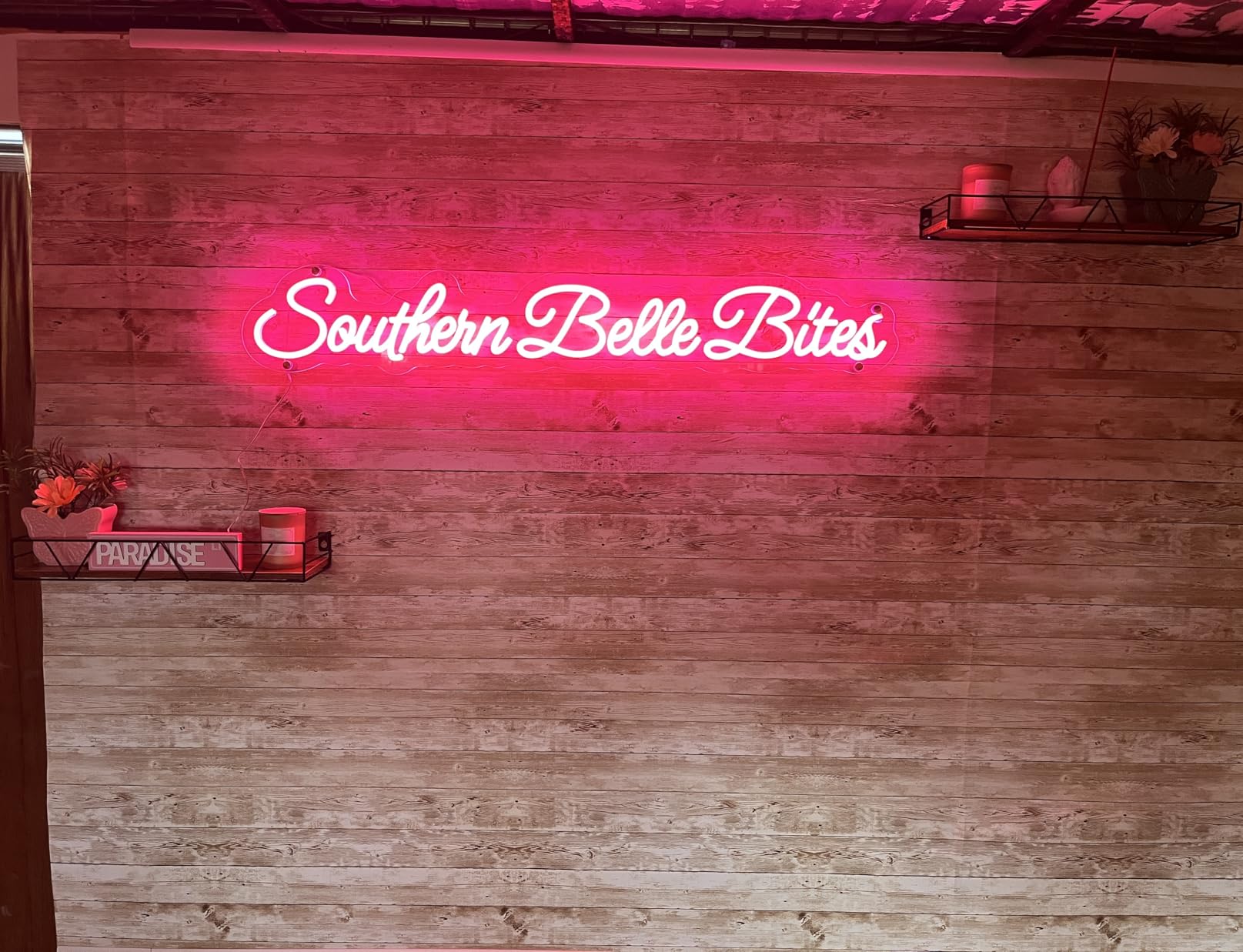 OPBYWE Custom Neon Signs, Personalized Large LED Neon Light Signs for Wall Decor, Customizable Name Logo for Wedding, Business, Bar Shop,Bedroom & Birthday Party, Ready to Hang customer photo 1