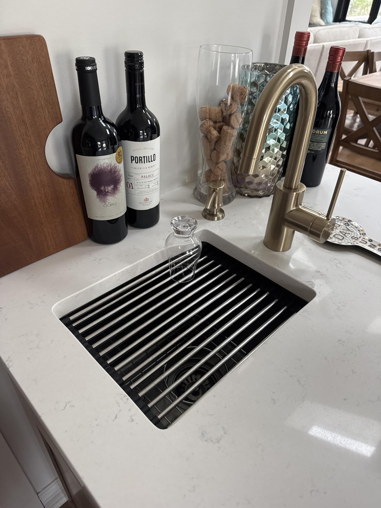 BoomHoze 12 Inch Undermount Bar Sink Workstation, 12 x 15 Stainless Steel Wet Bar Kitchen Prep Single Bowl 16 Gauge Small Kitchen Sink with Cutting Board and Assembly customer photo 1
