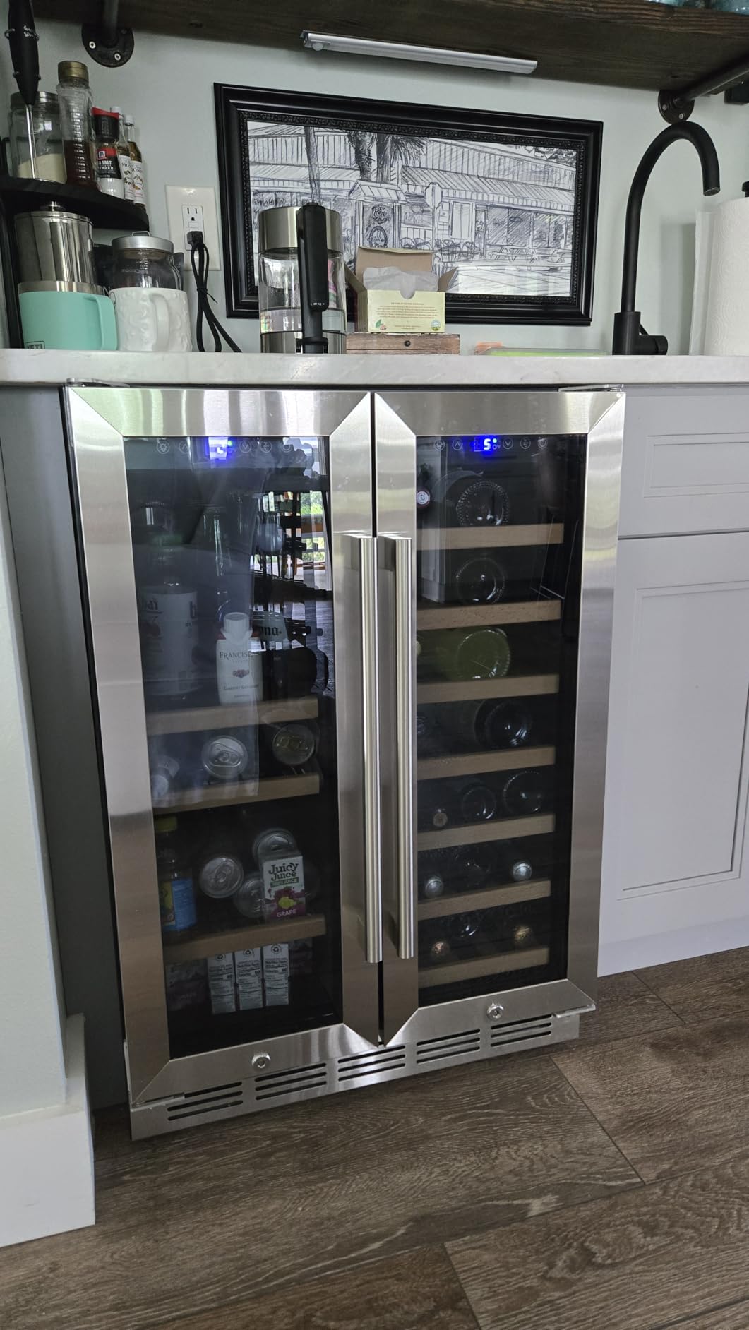 FoMup Wine Fridge 24 Inch, 190 Bottles Freestanding or Built-in Wine Cooler Refrigerator with Sliding Rail Shelves customer photo 1