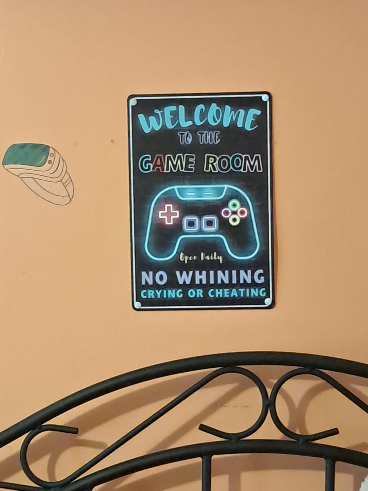 Gaming Room Metal Sign Gamer Wall Decor For Boys Game Room Bedroom Gamers Aluminum Rust 12 X 8 customer photo 2