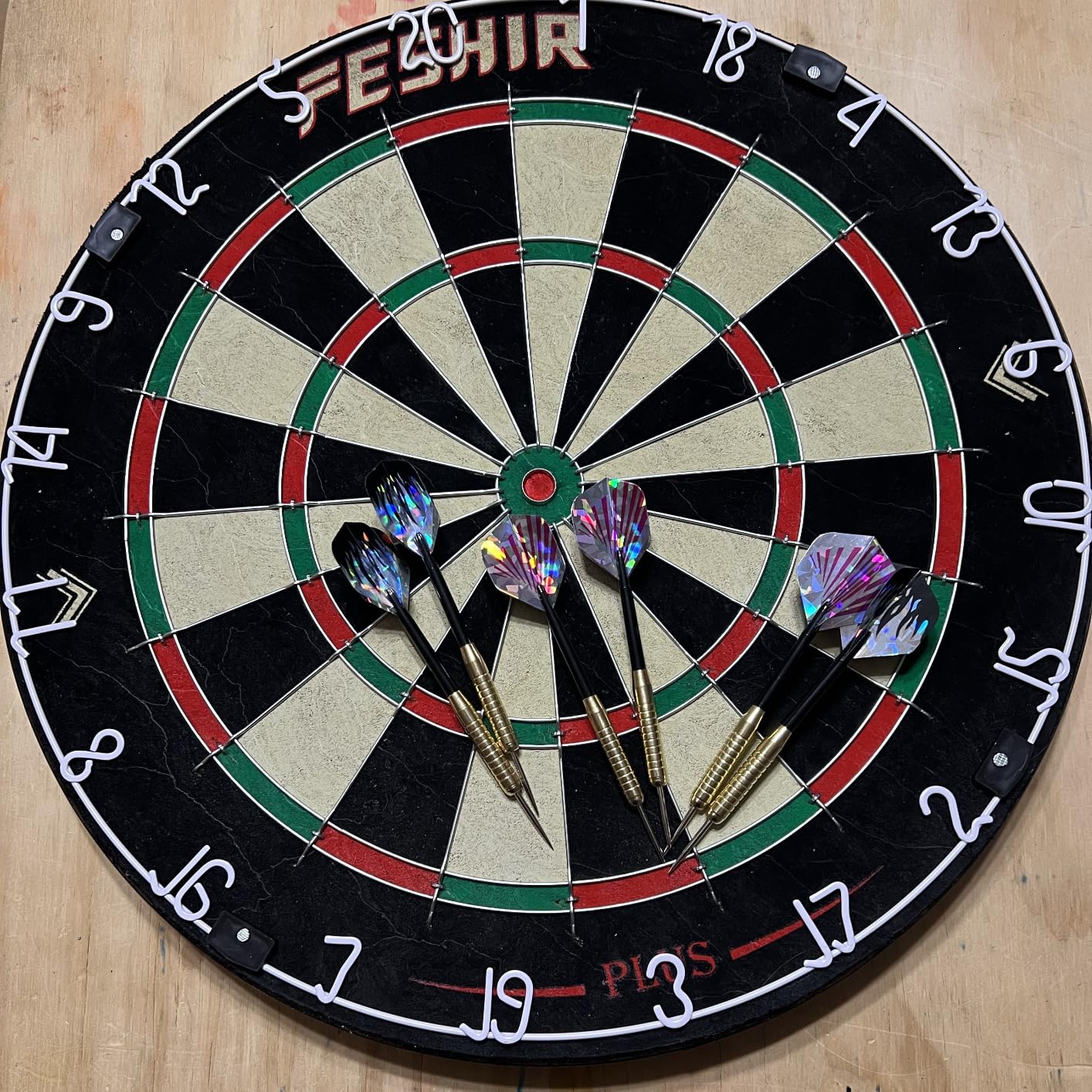 Dart Board, Sisal Dart Board Set for Adults, Bristle Steel Tip Dartboard, Professional 18