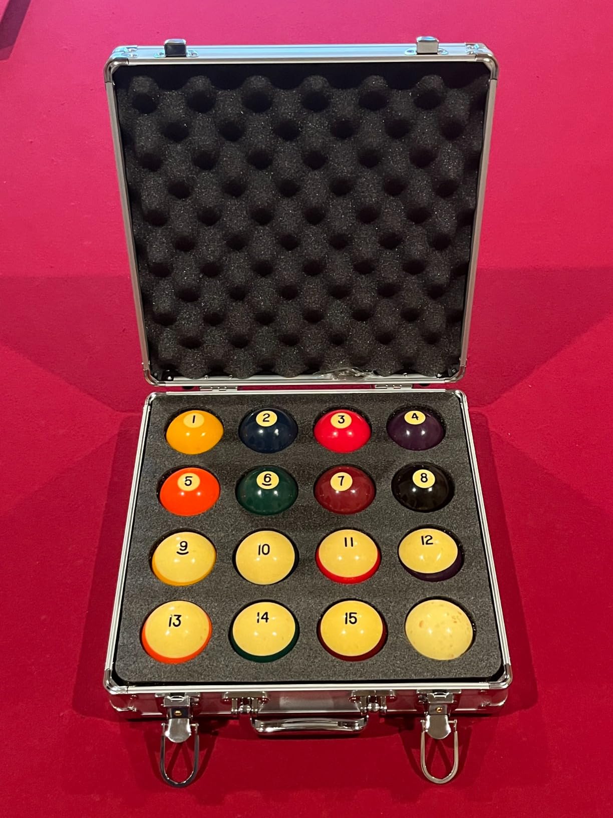 Pool Ball Case, Billiard Balls Storage Box, can Holds 16 Billiard Balls with A Diameter of 2.25 inches, Portable Billiard Box with Hand Grip customer photo 2