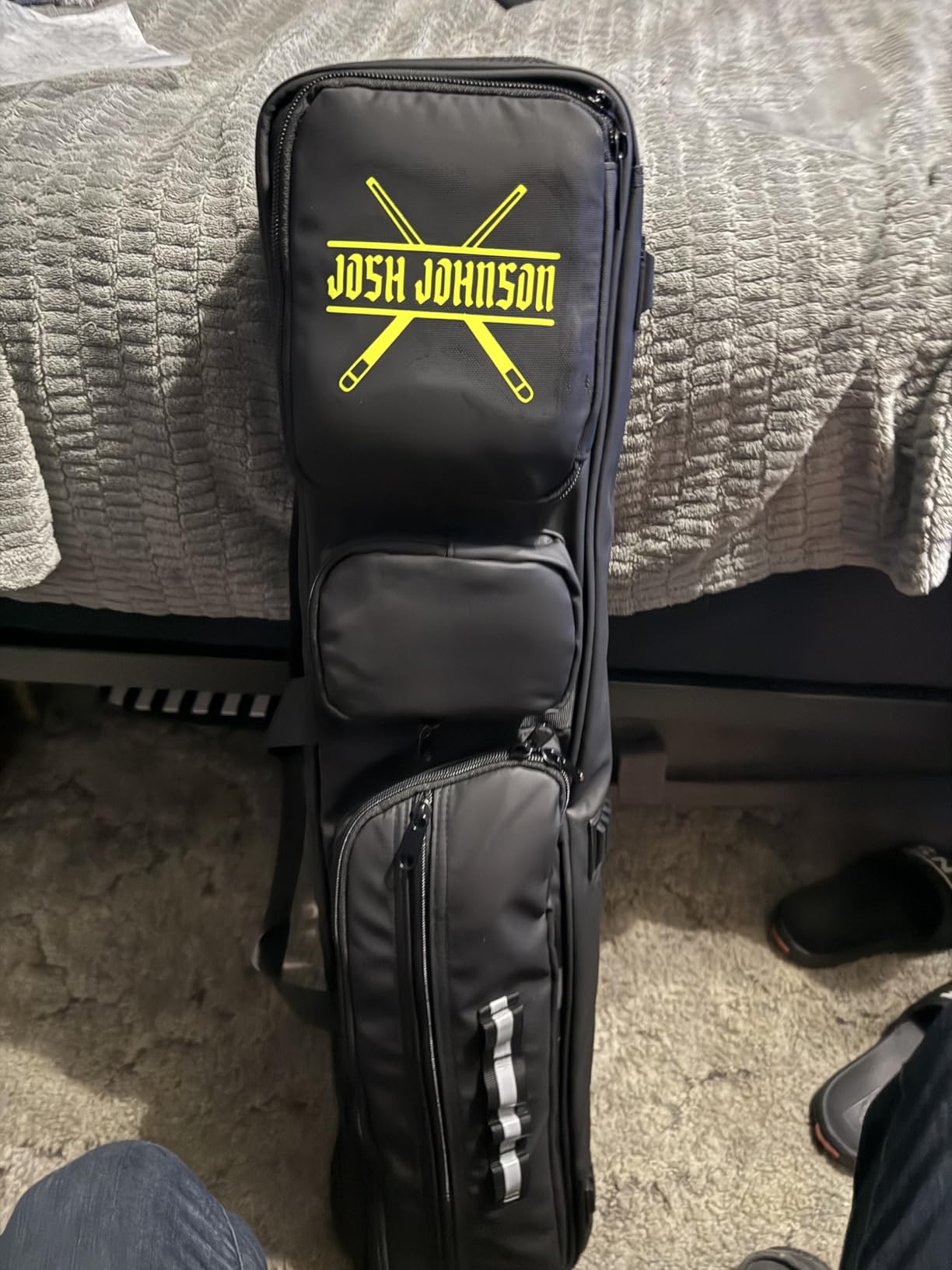 Pool Cue Case - 4x4 Padded Pool Cue Bag - Holds 4 Butts and 4 Shafts, Multiple Accessory Pockets customer photo 1