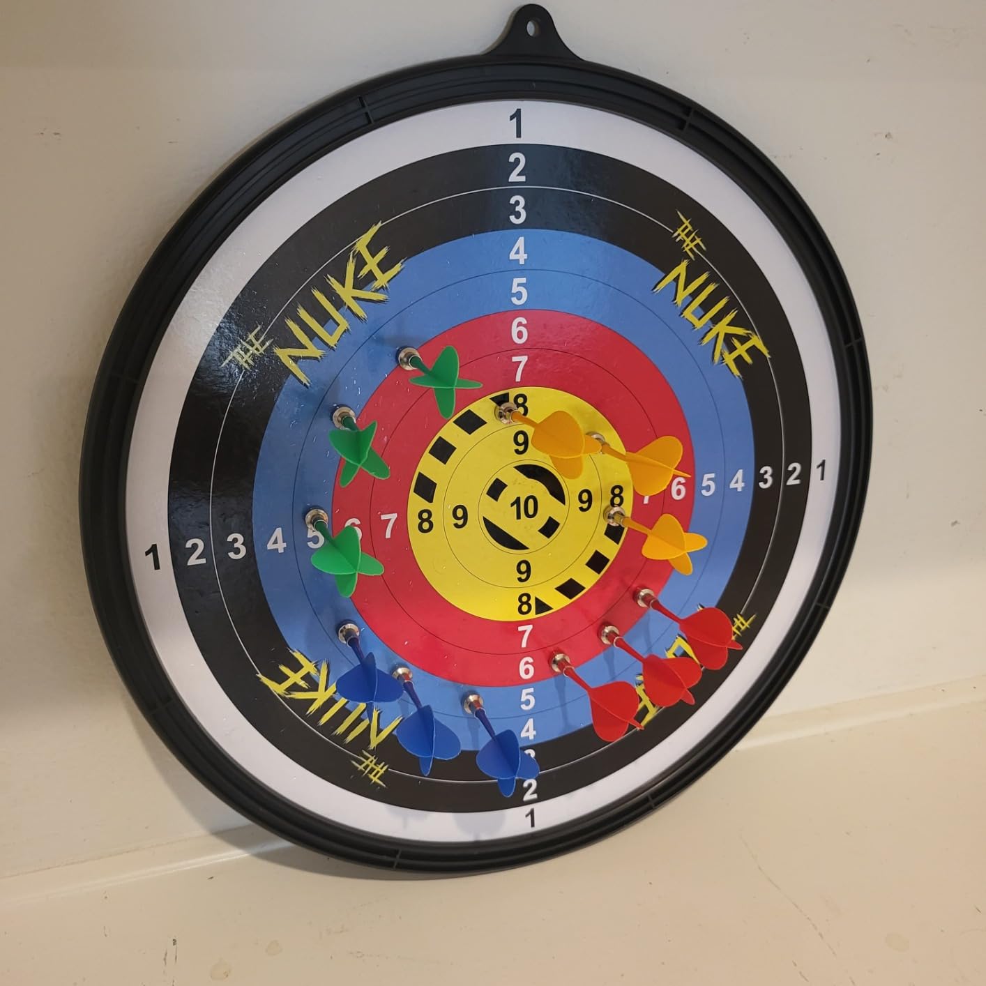 Target Darts Luke Littler Magnetic Dartboard Set for Kids | Player Edition 'The Nuke' Double Sided Dart Board Game Set with 12 Darts for Children | Indoor & Outdoor Use customer photo 1