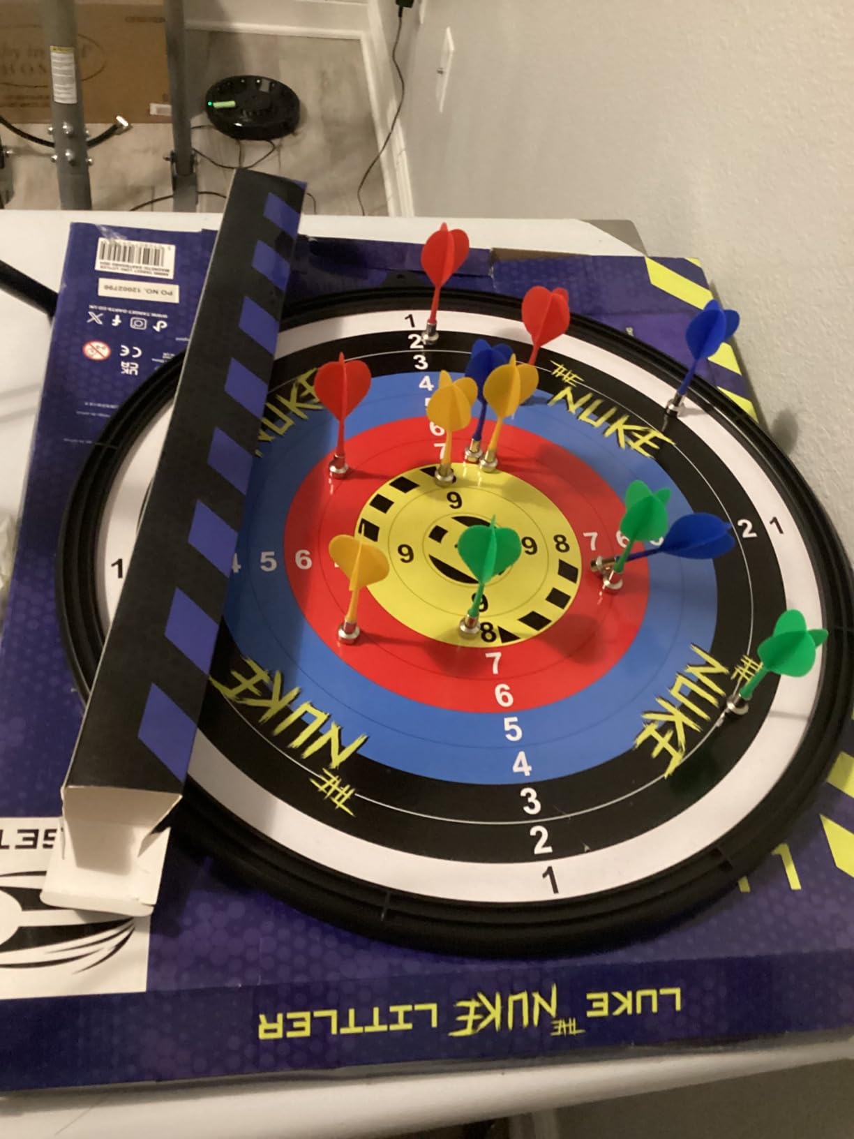 Target Darts Luke Littler Magnetic Dartboard Set for Kids | Player Edition 'The Nuke' Double Sided Dart Board Game Set with 12 Darts for Children | Indoor & Outdoor Use customer photo 2