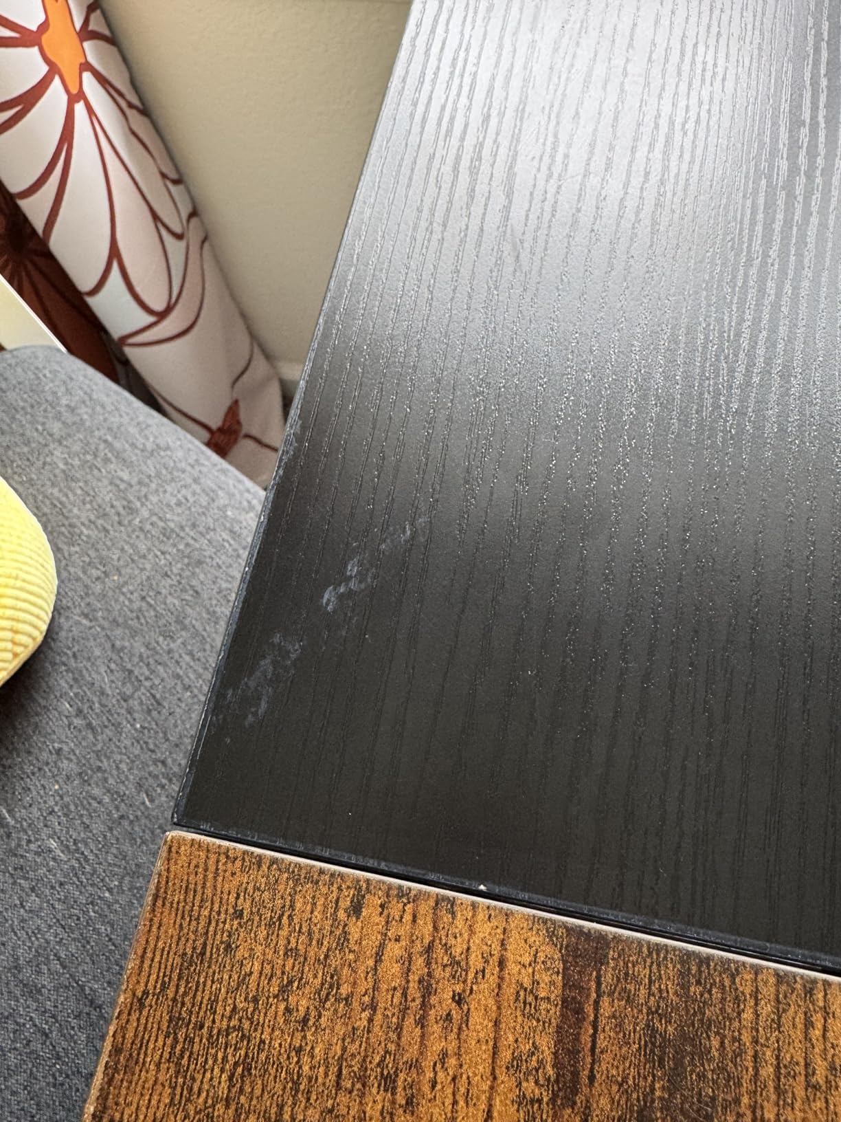 YATINEY Bar Table, Kitchen Dining Table, Bar Counter Height Table, Pub Color Matching Breakfast Table, for Dining Room, Tavern, Coffee Corner, Party, Rustic Brown and Black BT02BR customer photo 2
