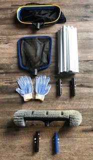 Poolvio 5-in-1 Pool Cleaning Kit - Includes Semi-Deep Skimmer Net, Aluminum Leaf Rake, 20' Pool Brush with 13ft Adjustable Pole customer photo 1