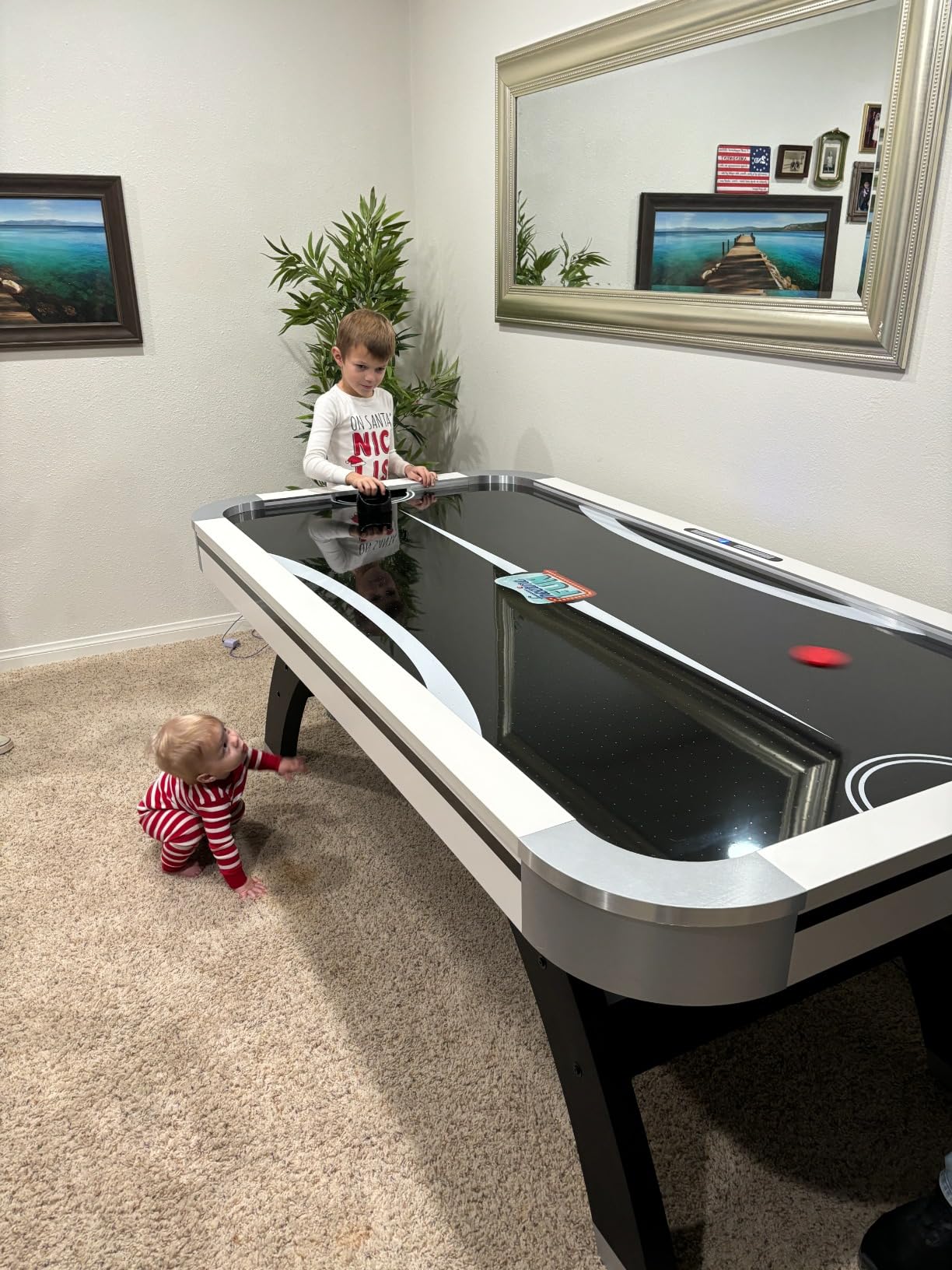 Freetime Fun 7 ft Air Hockey Table for Adults Light Up customer photo 2