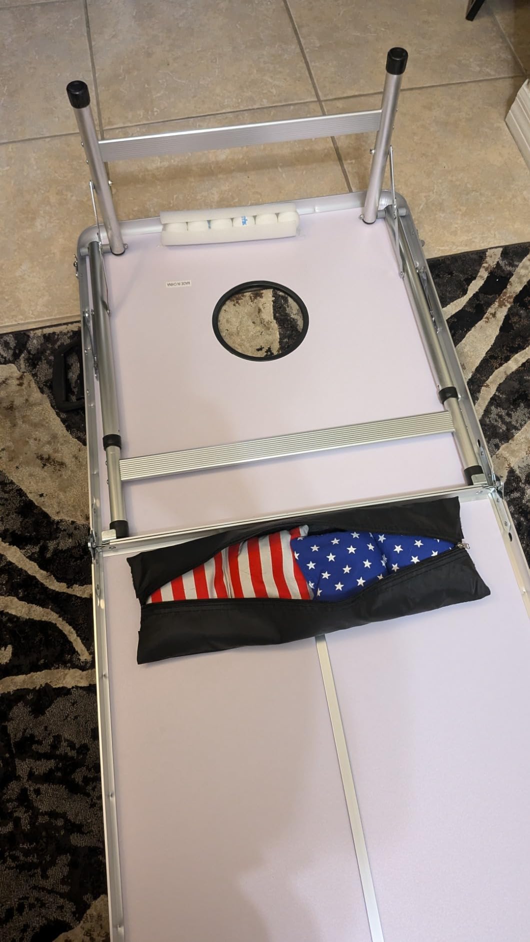 New & Improved 2-in-1 Cornhole Boards & Party Pong Table w/Optional LED Lights customer photo 2