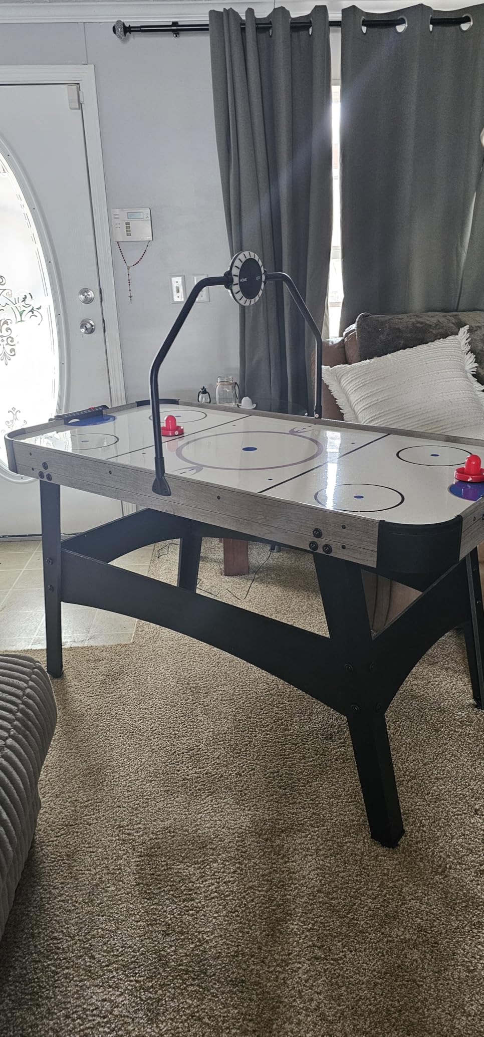 Best Choice Products LED 54 Inch Air Hockey Game Table w/Light-up Scoreboard, Powerful Motor, AC Outlet. Includes 2 Pucks, 2 Pushers customer photo 1