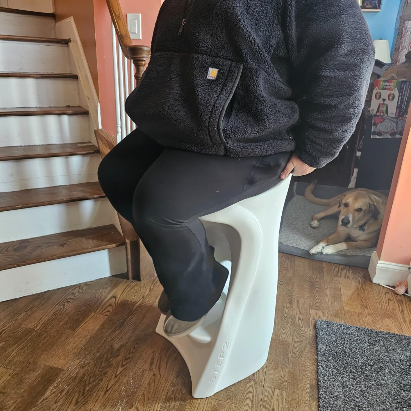 Step2 in Pool Stool, 33-inches Tall, Waterproof Patio Furniture, Bar Stool, Weighted, White customer photo 2