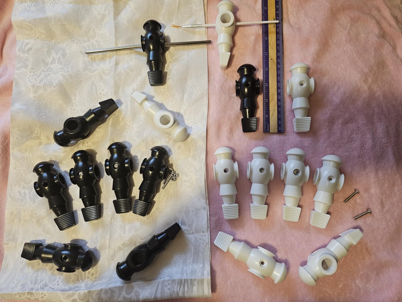 26 Pcs Foosball Men, Resin Foosball Replacement Parts, Table Soccer Player Set for Tournament Foosball customer photo 2